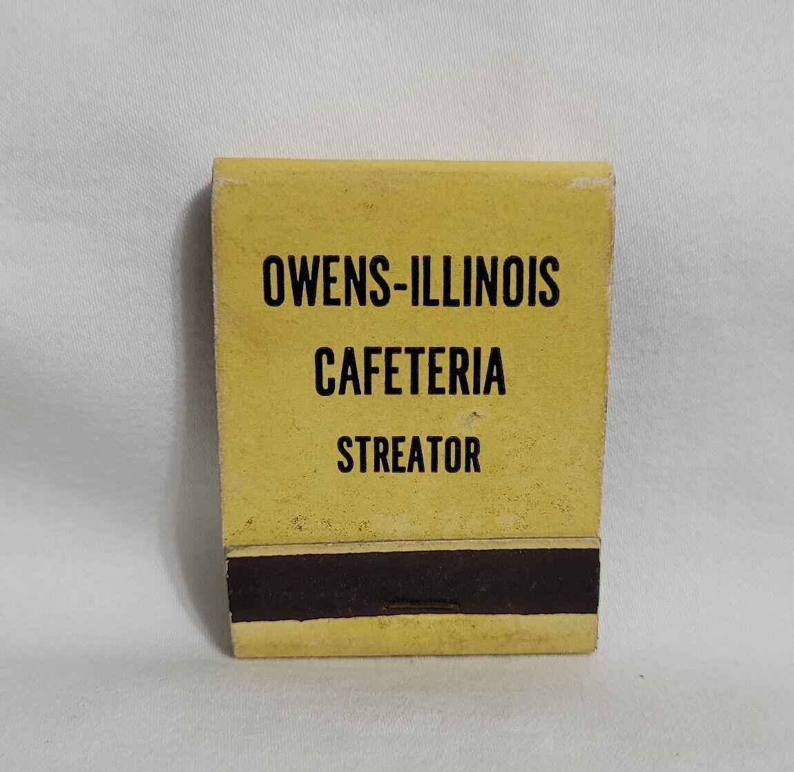 Vintage Owens Illinois Cafeteria Restaurant Matchbook Streator IL Advertising