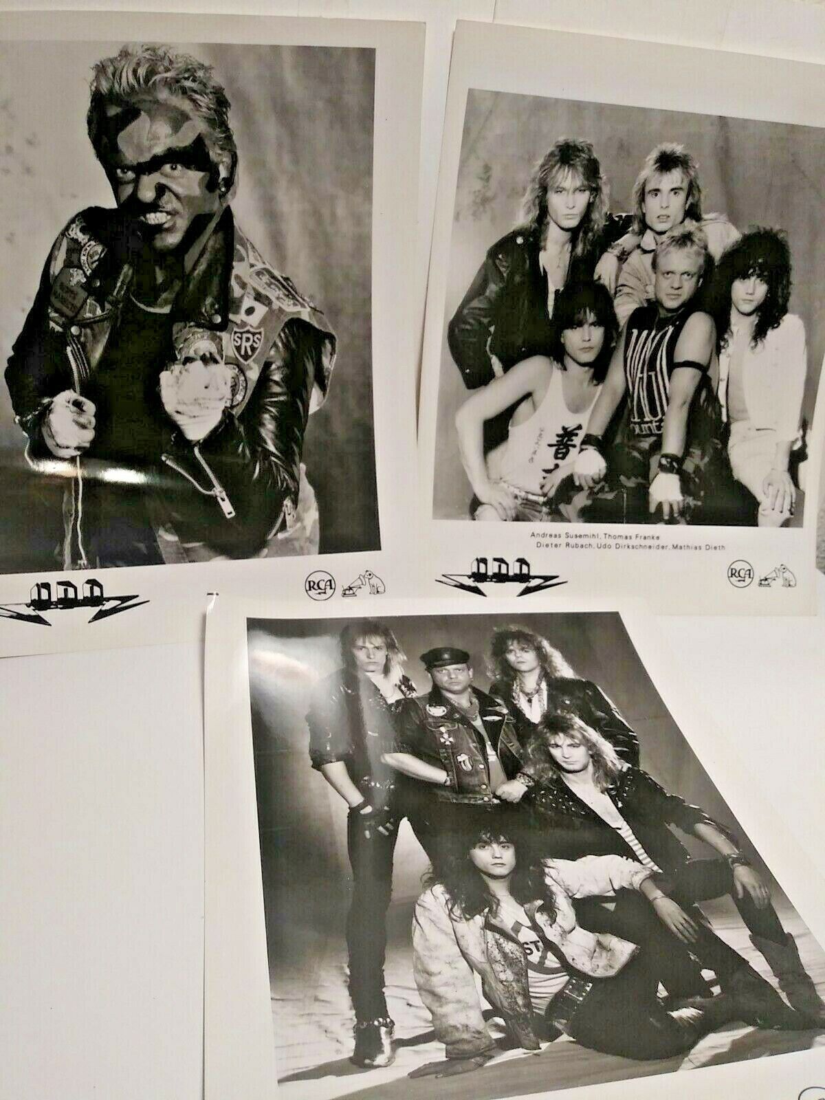 (3) U.D.O. German Heavy Metal Band Publicity Photos MP514