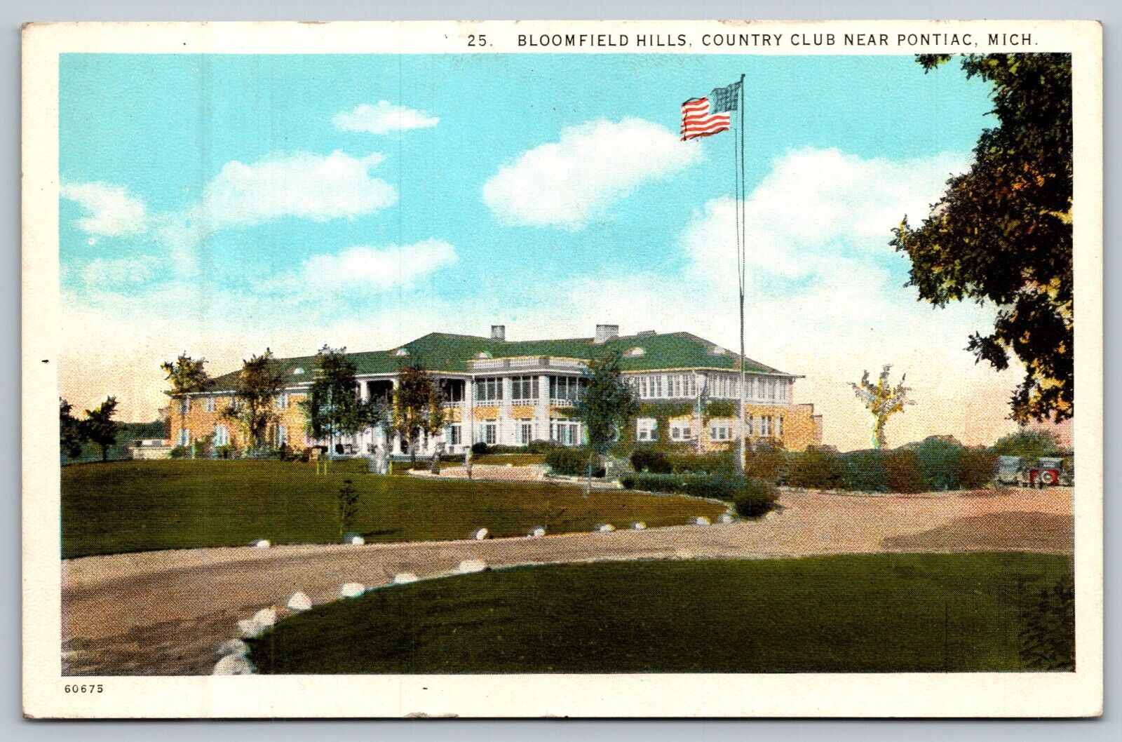 Vintage BLOOMFIELD HILLS Country Club MICHIGAN Postcard Unposted