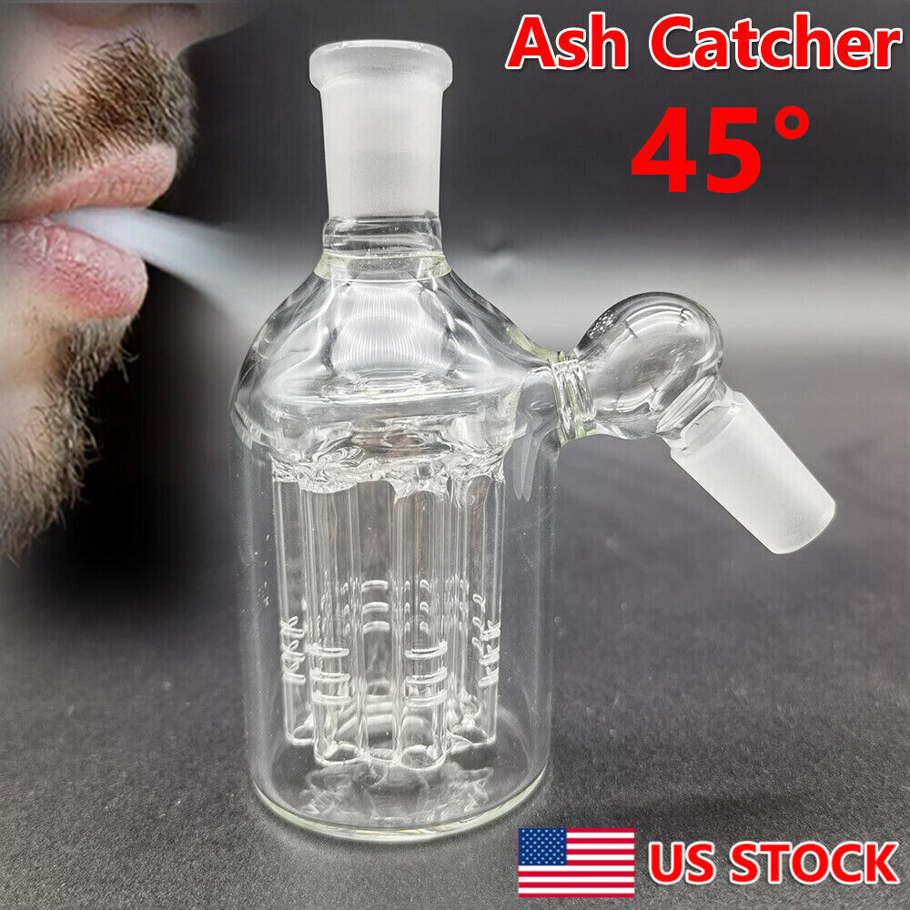 1x 14mm 45° Ash Catcher Shower Head 45 Degrees for Hookah Glass Clear Water Pipe