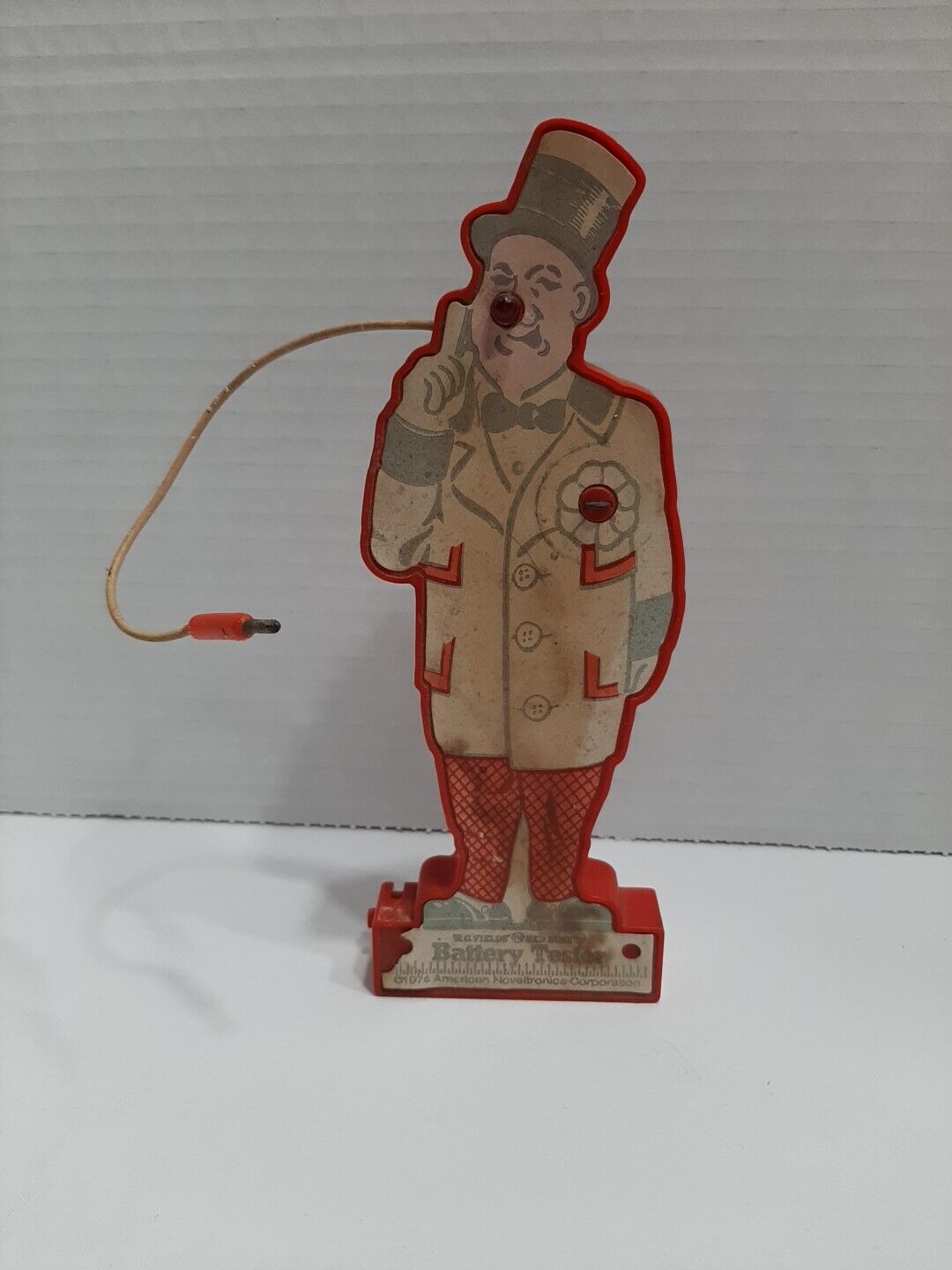 Vintage W.C. Fields Red Nose Working Battery Tester 1974