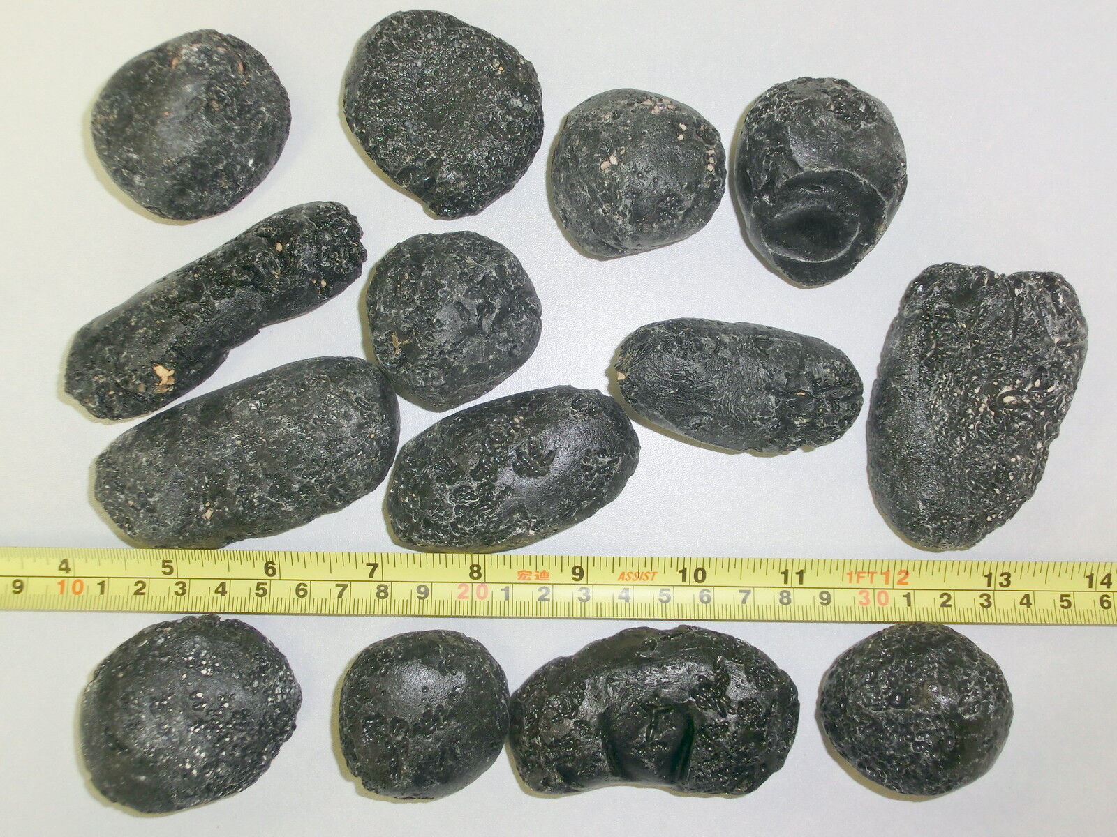 Black Indochinite Tektite Stone 50 to 100 gram size Large Pieces 2 Pieces Lot