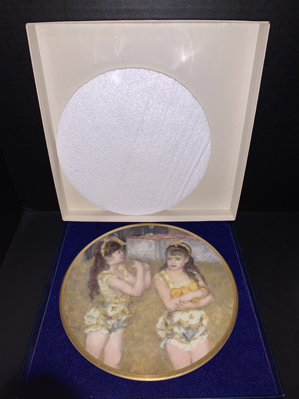Pickard China The Children of Renoir Two Little Circus Girls Plate Vintage