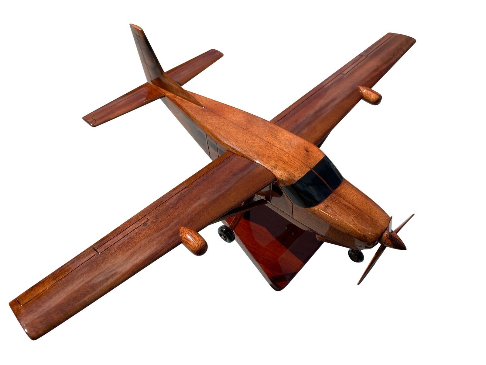 Cessna 208 Mahogany Wood Desktop Airplanes Model.