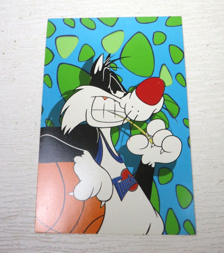 1996 Sylvester Cat Space Jam Greeting Card Celebrate Happy Birthday