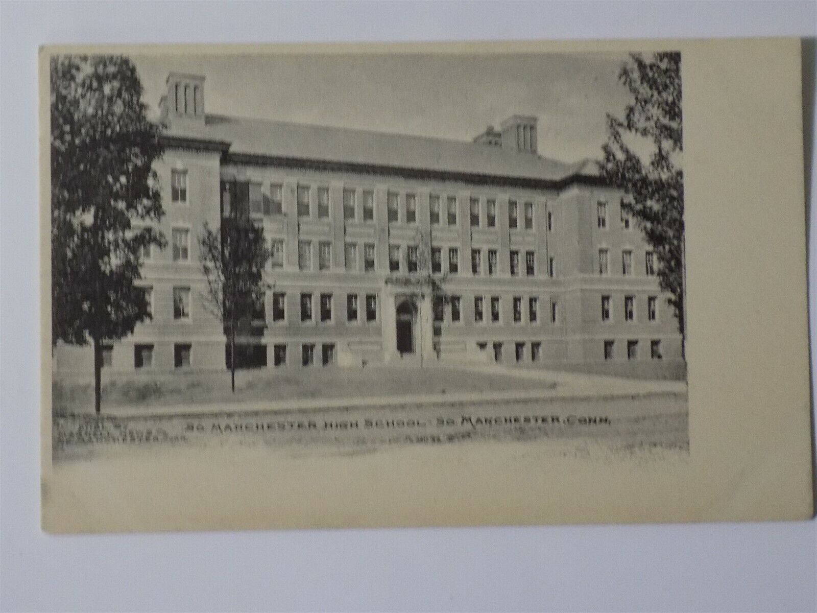 South Manchester, Connecticut CT ~ High School 1900s UB b/w