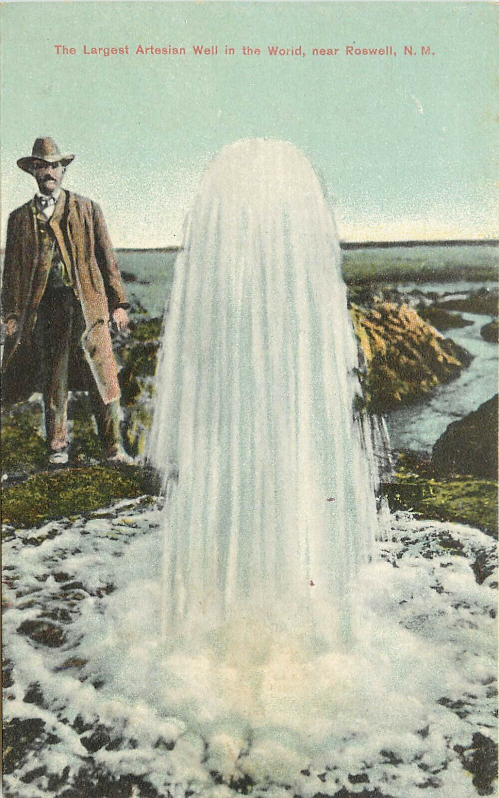 Wheelock Postcard Largest Artesian Well in the World Roswell NM Chaves County