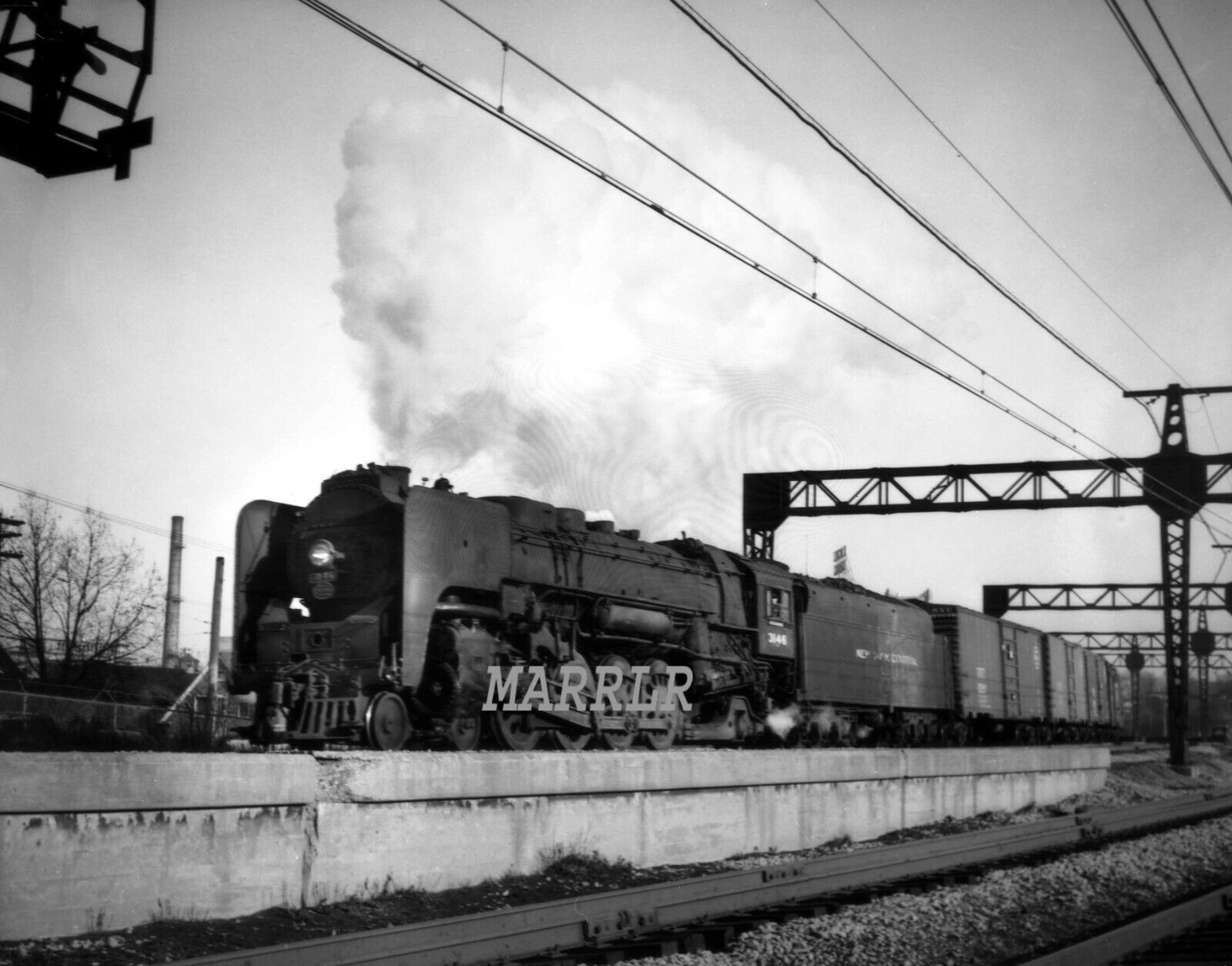 RR Print-NEW YORK CENTRAL NYC 3146 4-8-2  Action at Cleveland Oh 12/21/1953