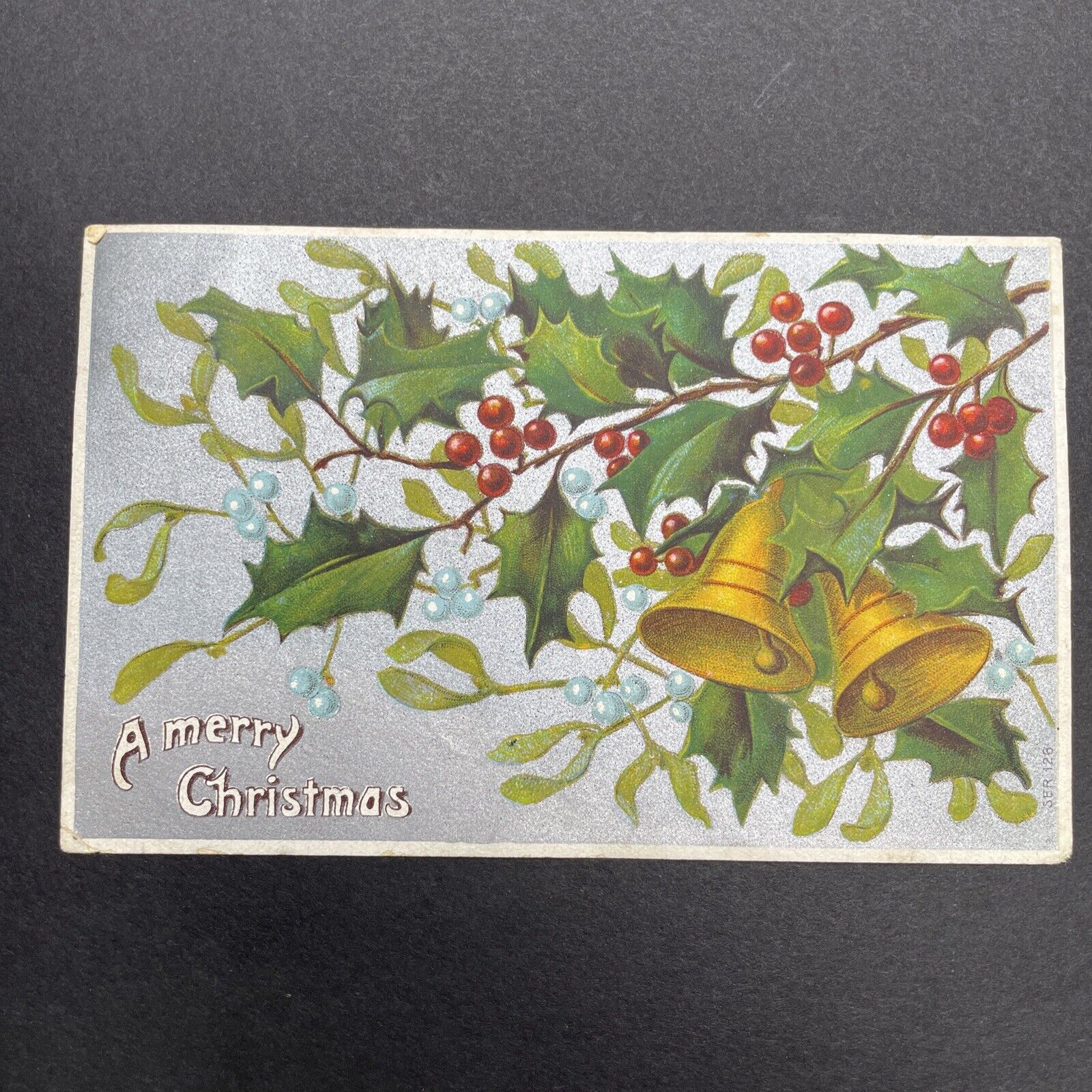 Antique 1907 Christmas Postcard From Shakespeare Ontario With Stamp V2350