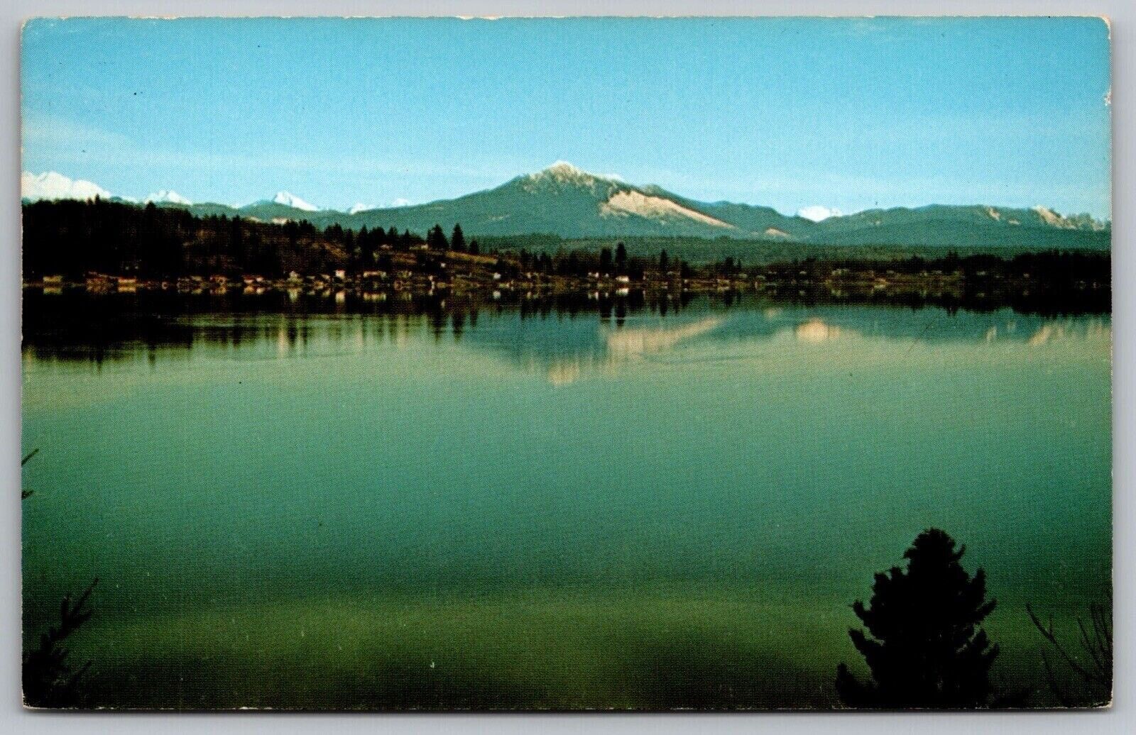 Lake Stevens Snohomish County Everett Washington Cascade Mountains VTG Postcard