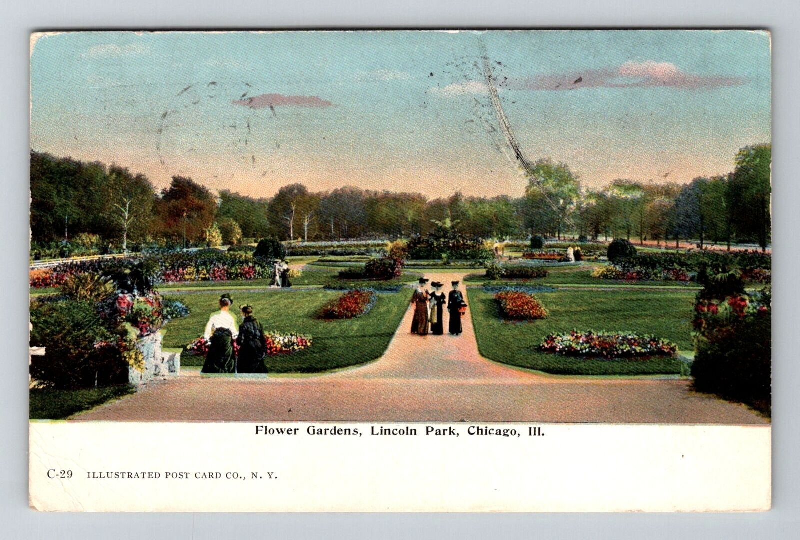 Chicago, IL-Illinois, Flower Gardens Lincoln Park c1908, Vintage Postcard