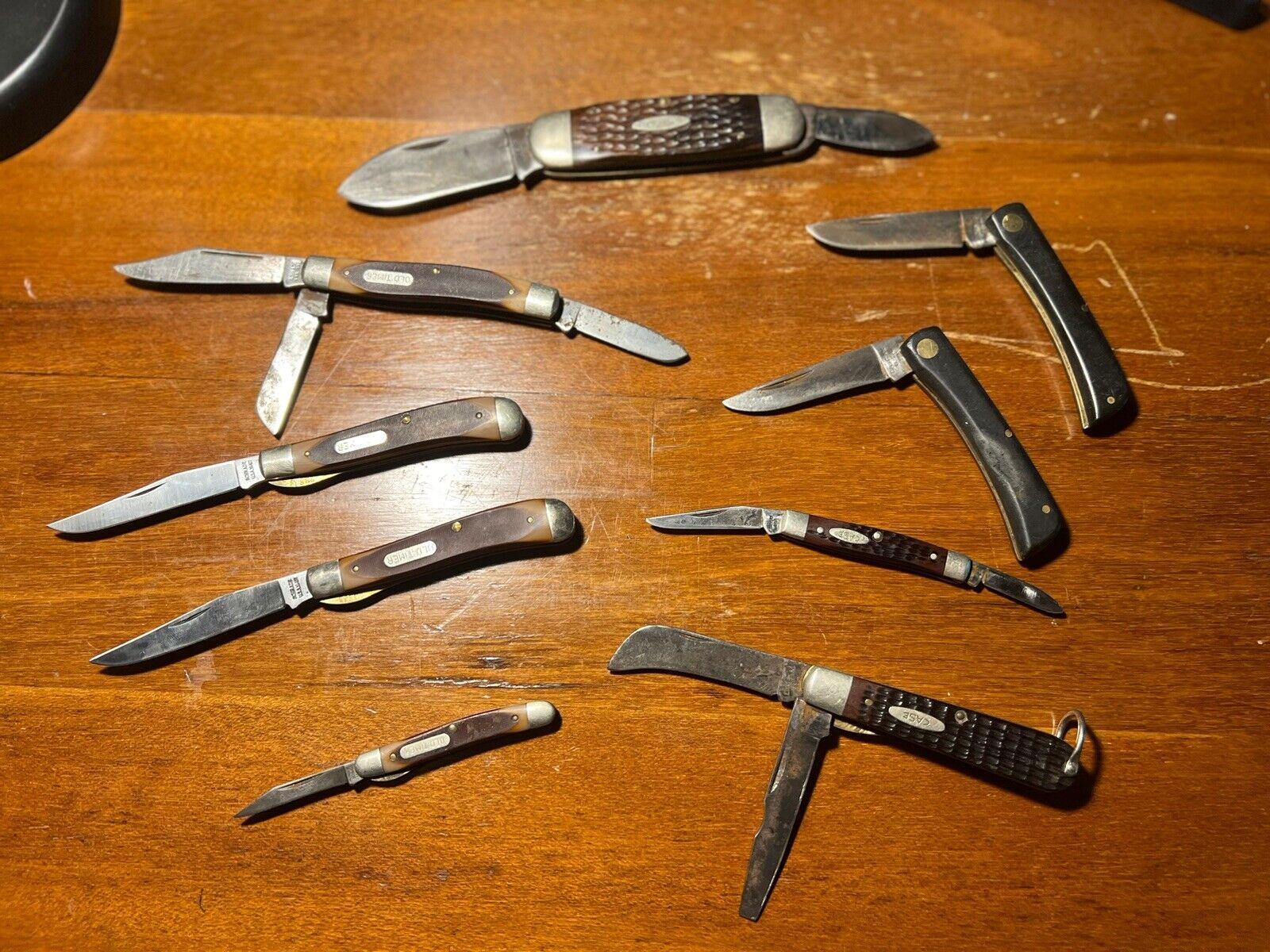 Lot Of 9 Vintage Case(5) And Old Timer Knives (4)