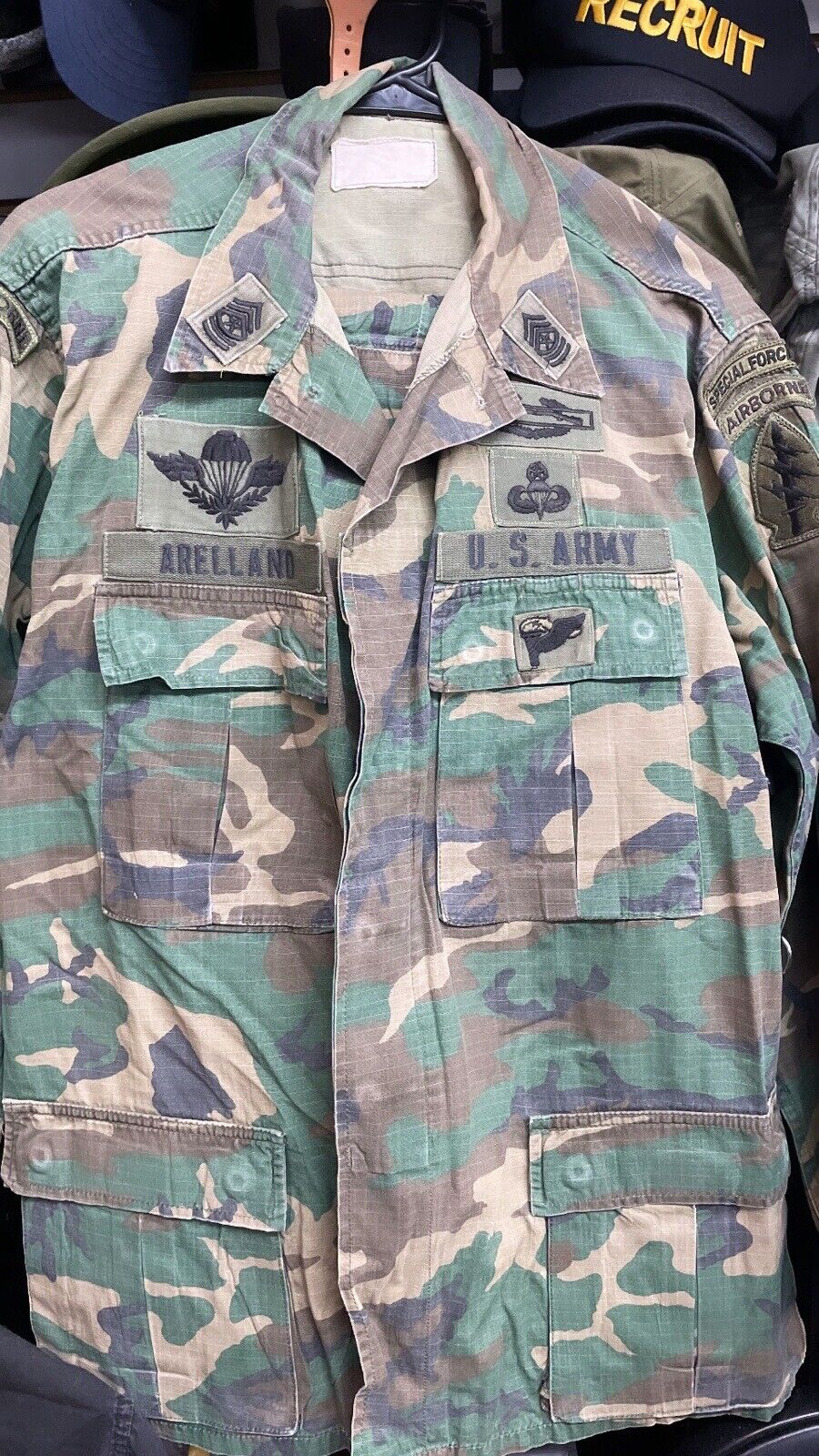 Named US Army Special Forces CSM RDF Tropical Jungle Combat Jacket Pants
