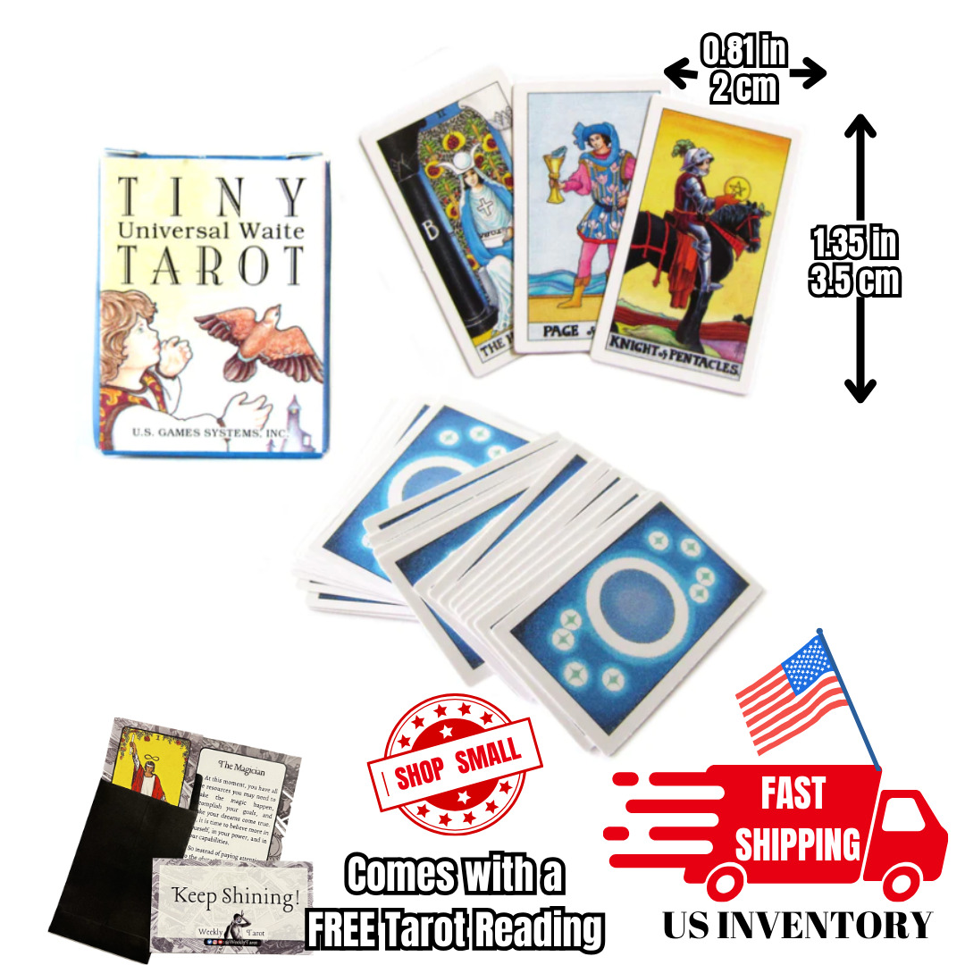 Tiny Tarot ~  Rider Waite Original Tarot Deck of 78 Cards Classic Extra  Small