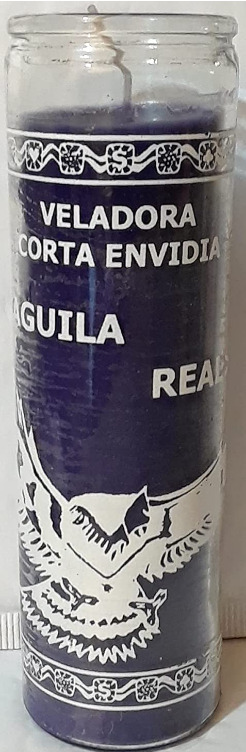 Veladora Esotérica Corta Envidias Aguila Real, En Color Morado, Contra Envidias