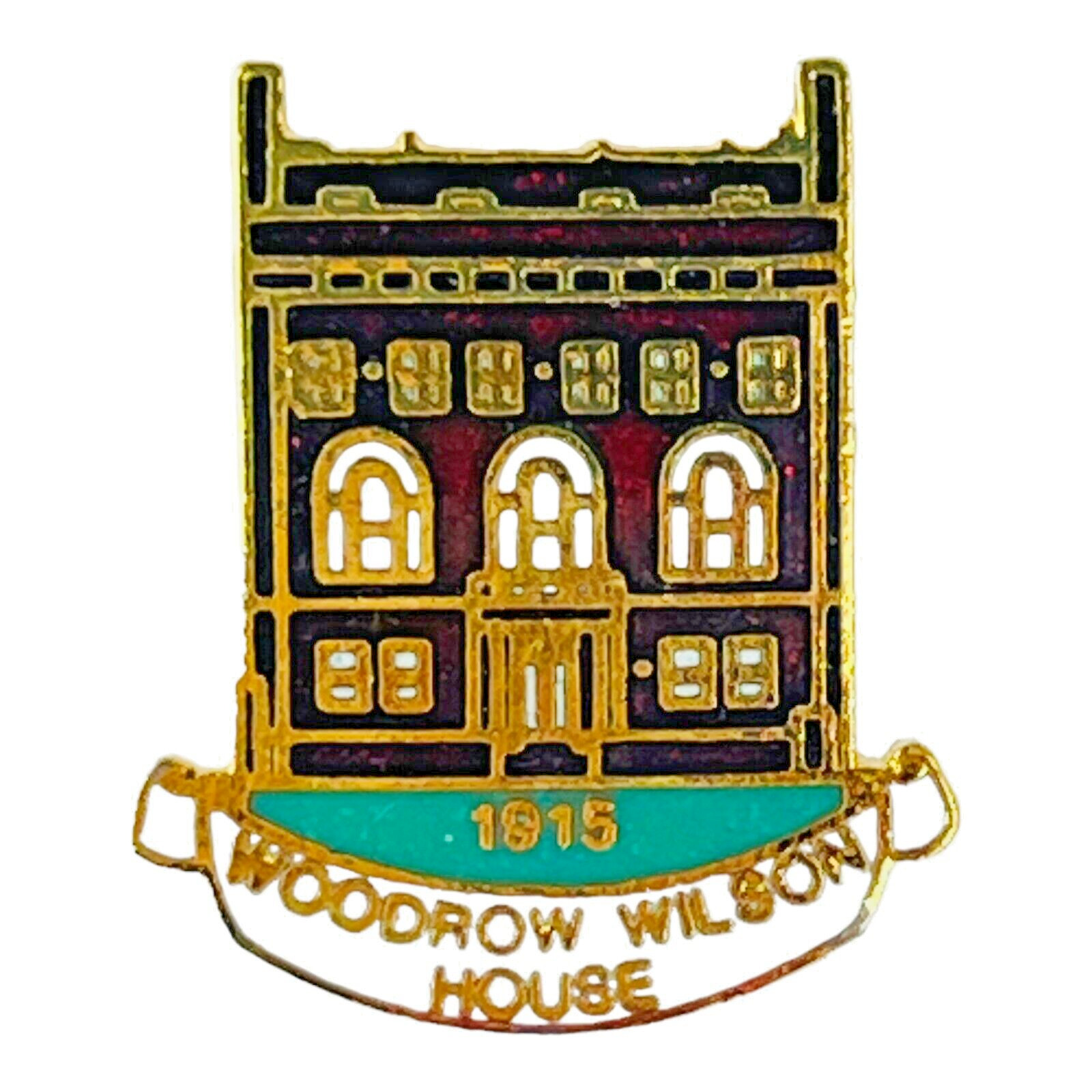 Vintage President Woodrow Wilson House Lapel Pin Washington DC Travel Souvenir