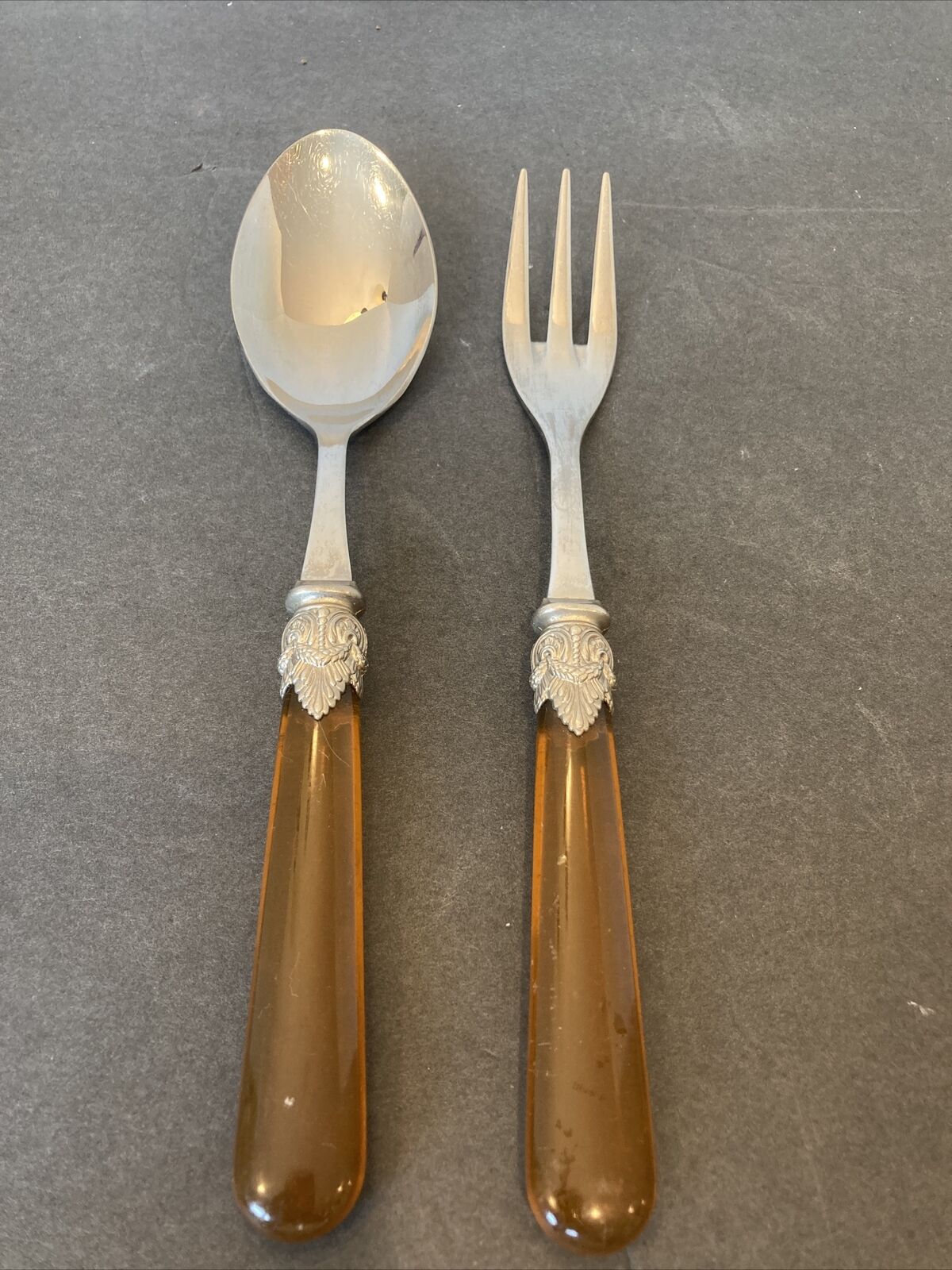 Beautiful EME 18/10 Napoleon Cutlery Serving  Fork & Spoon Made in Italy