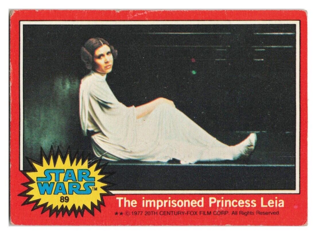 1977 Topps Star Wars #89b The imprisoned Princess Leia