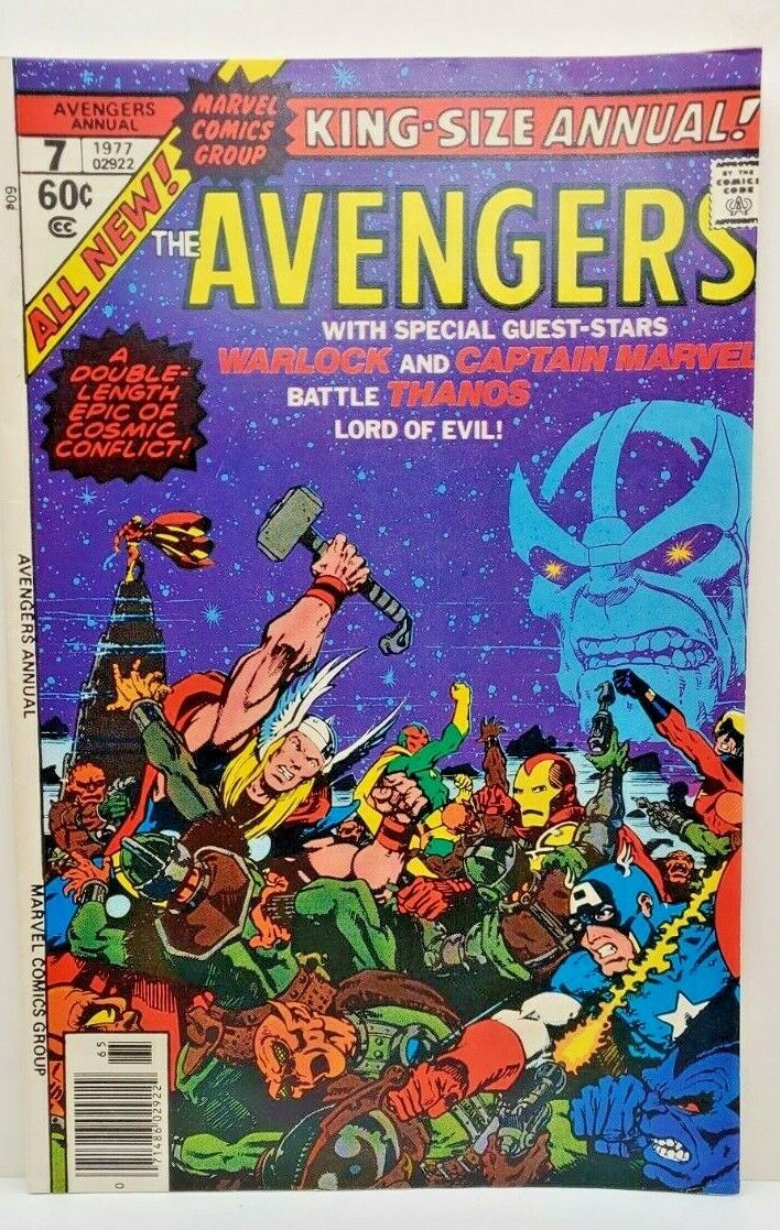 Avengers King Size Annual #7 VF/NM Marvel Comic Book Thanos Warlock Iron Man