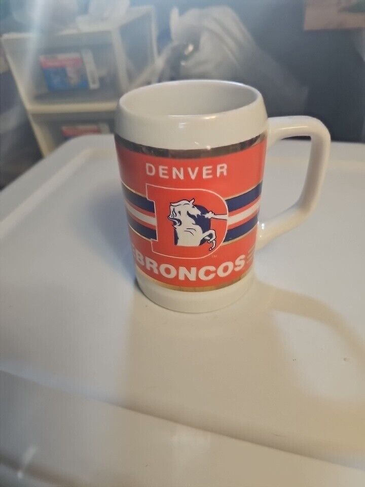 Vintage Denver Broncos “Broncos Country Let’s Ride” Beer Stein Mug