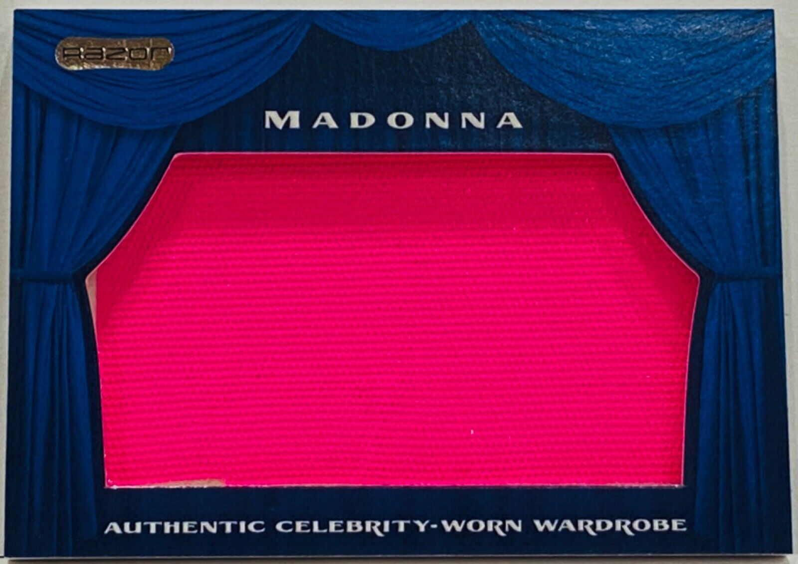 2010 Razor Pop Century Authentic Celebrity-Worn Wardrobe Card SW-40 - Madonna