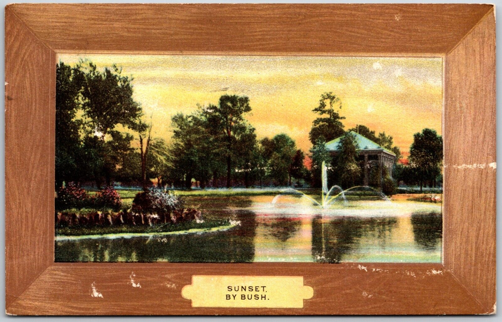 Sunset by Bush, 1908 - Postcard