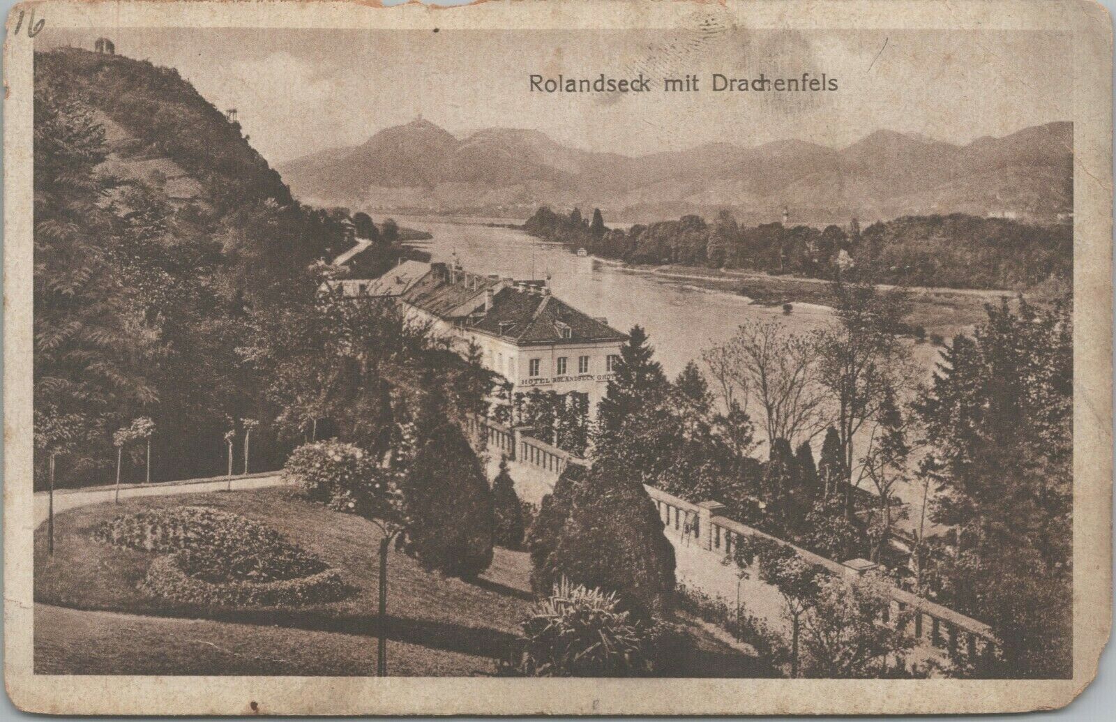Rolandseck mit Drachenfels Germany Deutschland CPA Antique Postcard - Unposted
