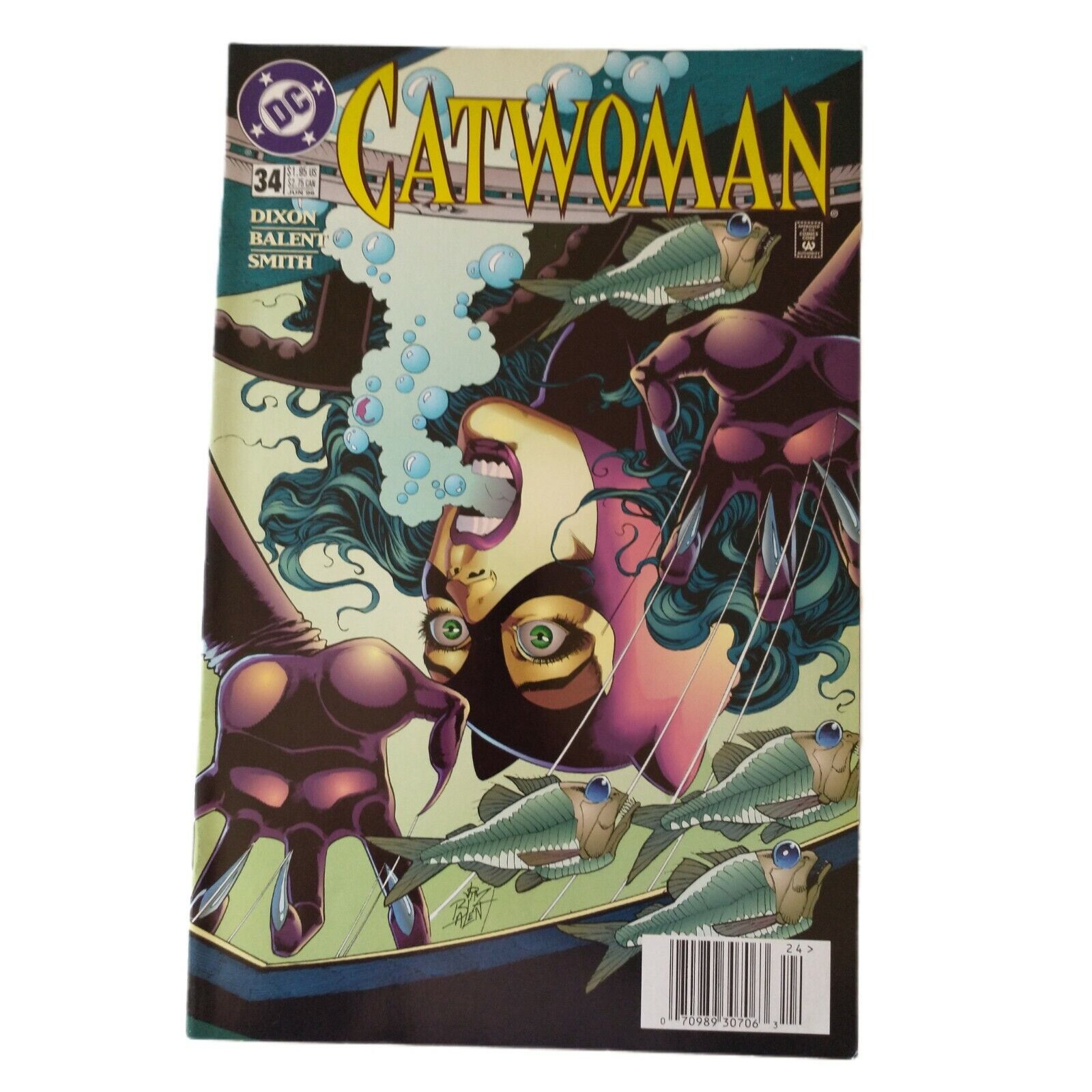 Catwoman The Razors Edge Comic Book June 1996 DC Batman Hellbound Dixon Vintage 
