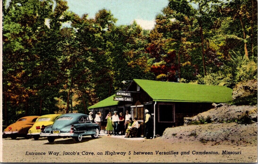 Postcard Entrance to Jacob's Cave in Versailles, Missouri