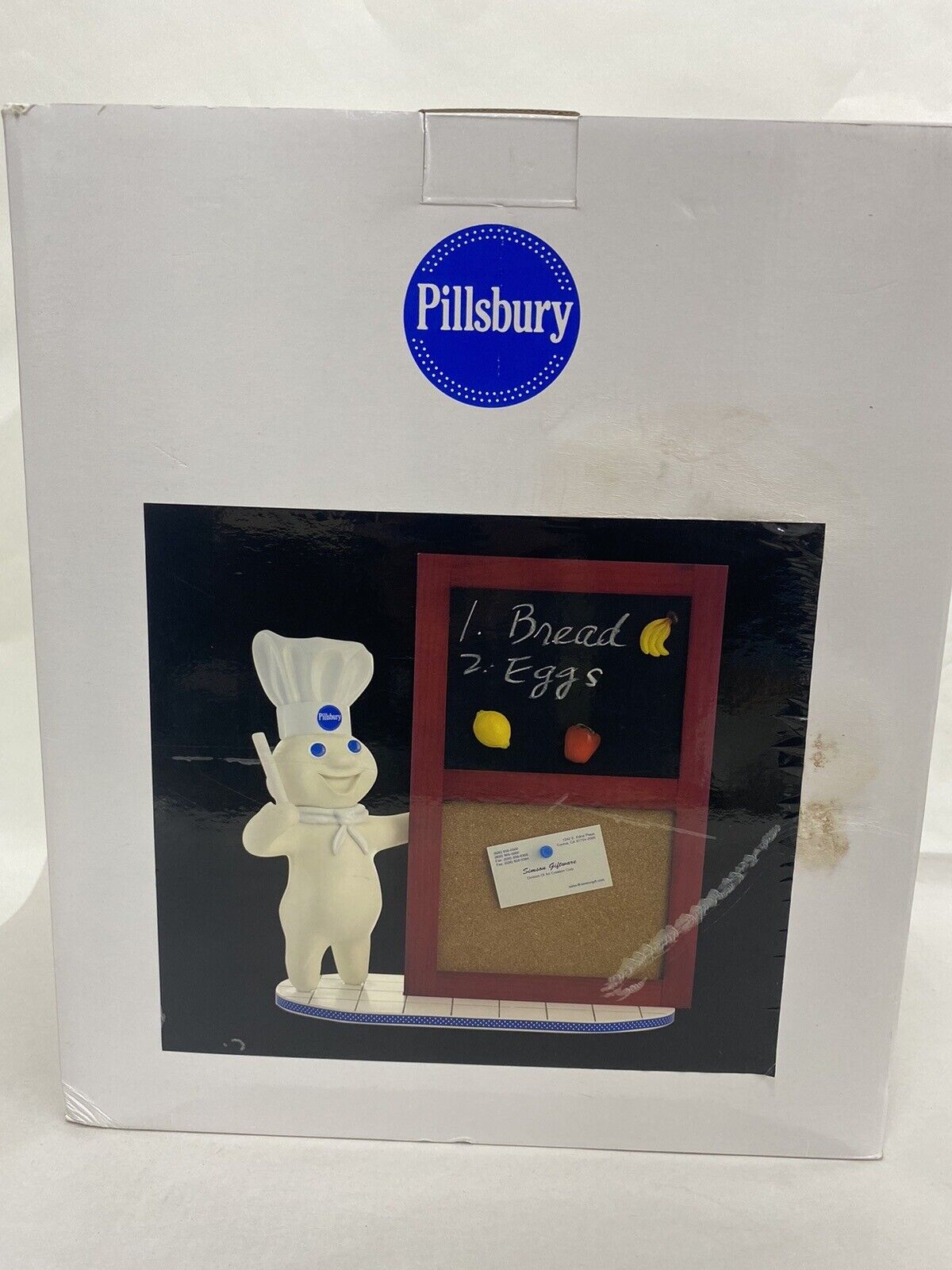 Pillsbury Doughboy Ceramic  Statue Chalk Board 2004 SEALED BOX