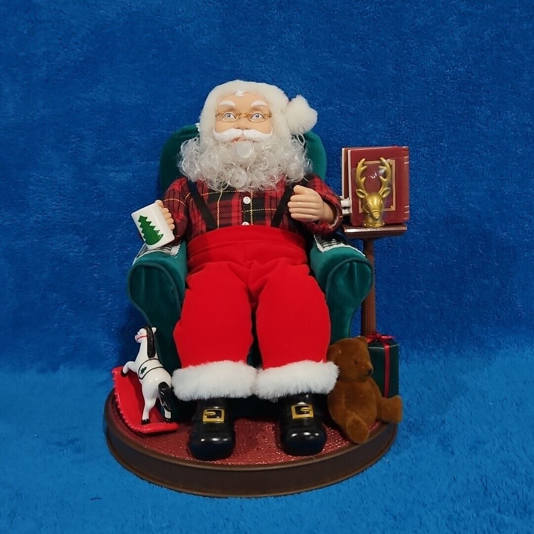 AVON 1999 Animated Santa Read Me A Story Christmas Books Vintage Caucasian W/Box