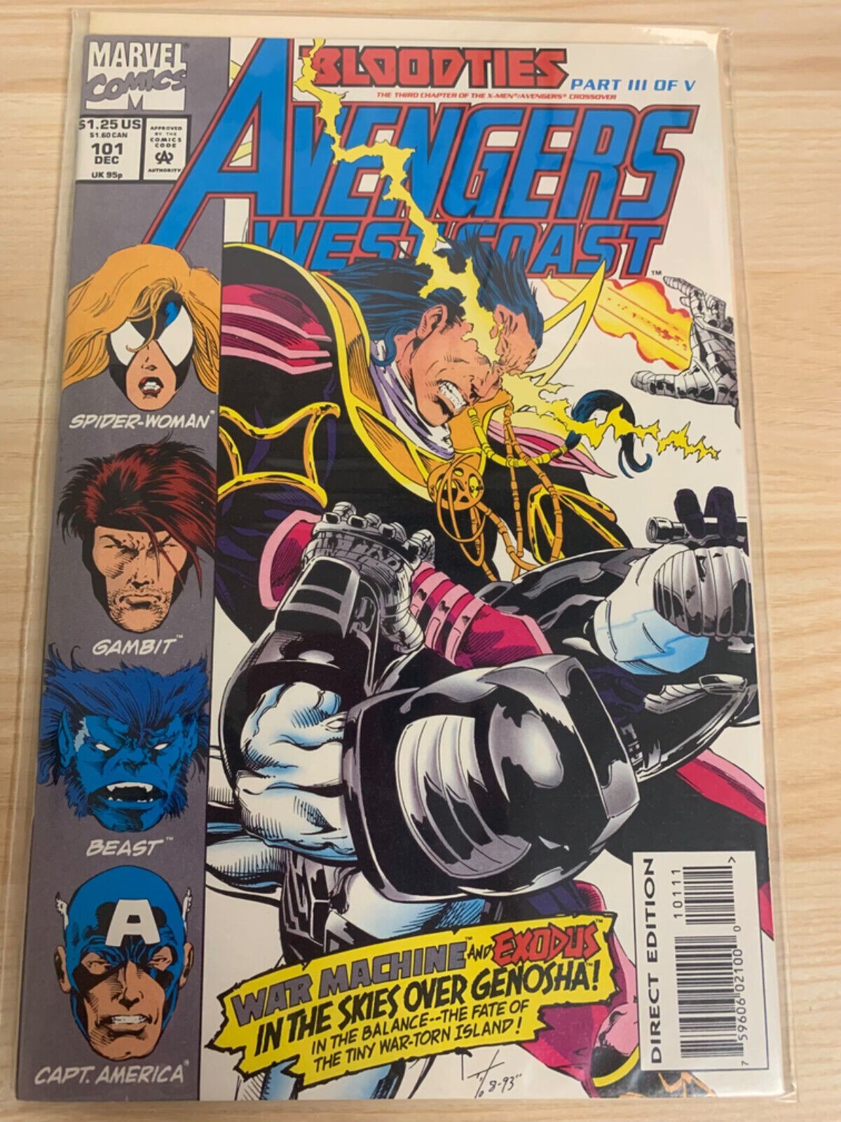 Avengers West Coast #101 (bloodties part 3 of 5) _ Marvel Comics 1993 NM 