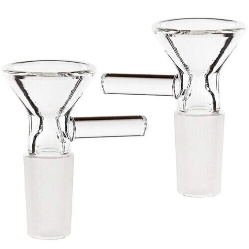2X 18mm Male Glass Bowl Handle Piece Replacement for Water Filter Bongs
