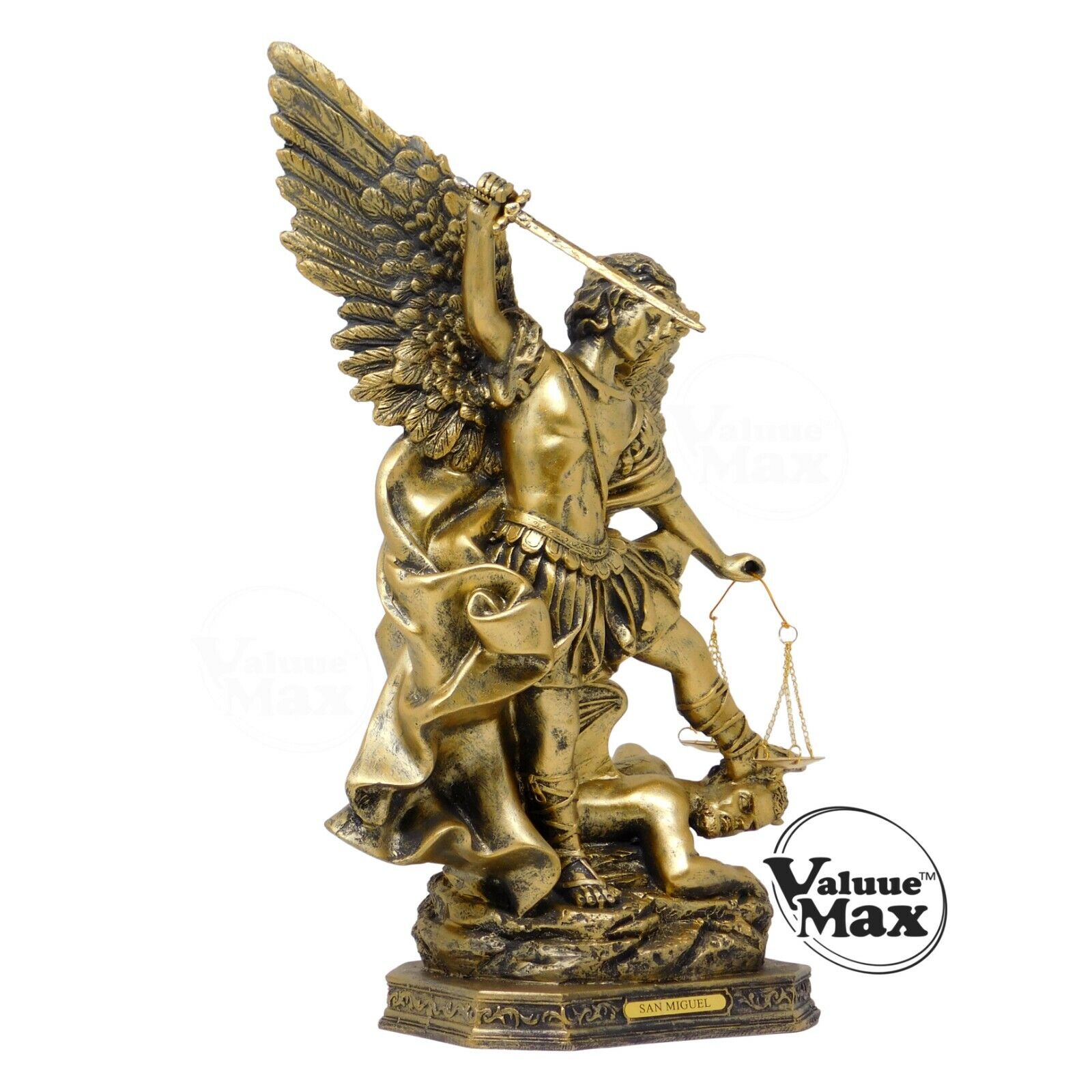 ValuueMax™ Saint Michael Archangel Statue, Finely Detailed Resin, 13 Inch Tall  
