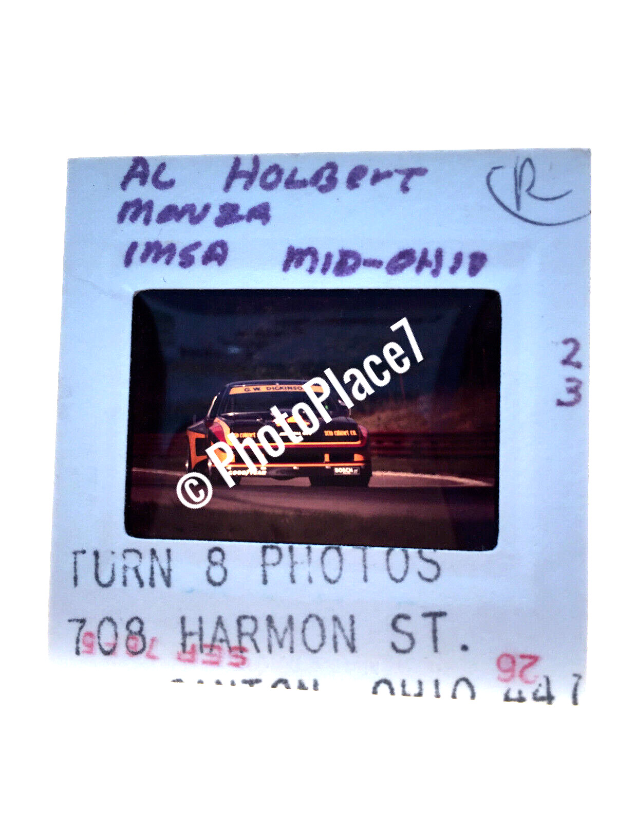 Vintage Racing Original 35mm Slide Holbert/Monza Imsa Mid-Ohio P4#14