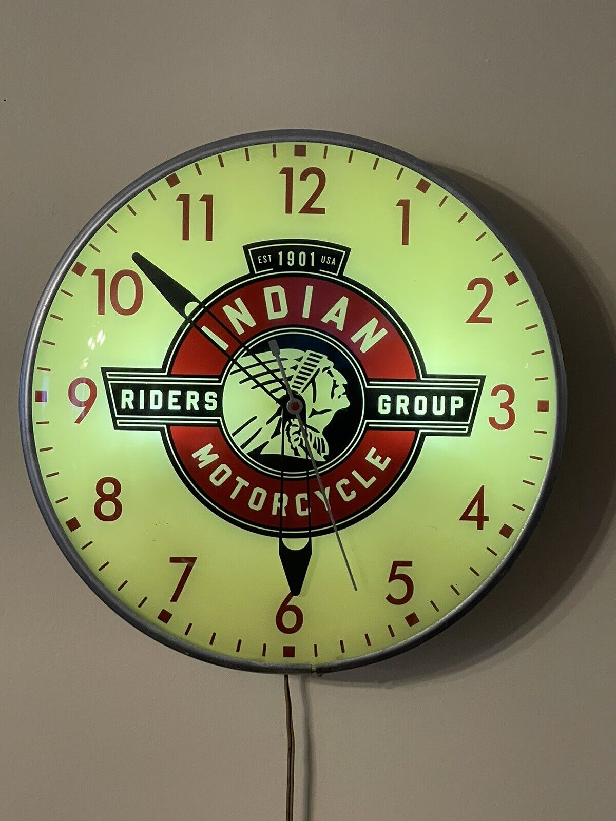 Pam Clock Indian Motorcycle