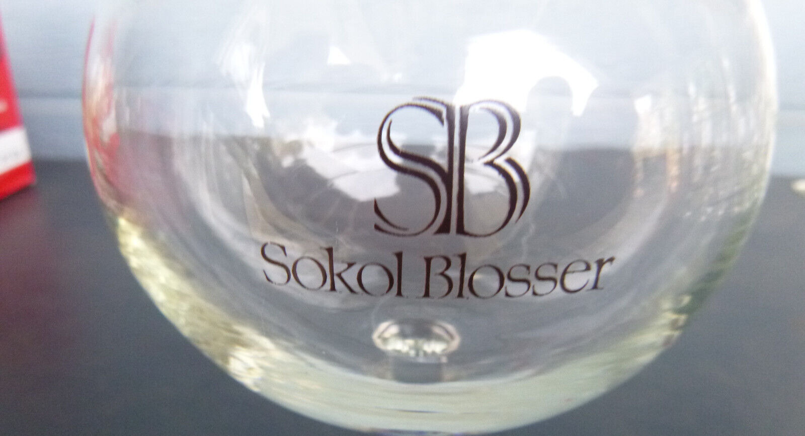 vintage SB Sokol Blosser Winery wine glass Dayton Oregon 6\