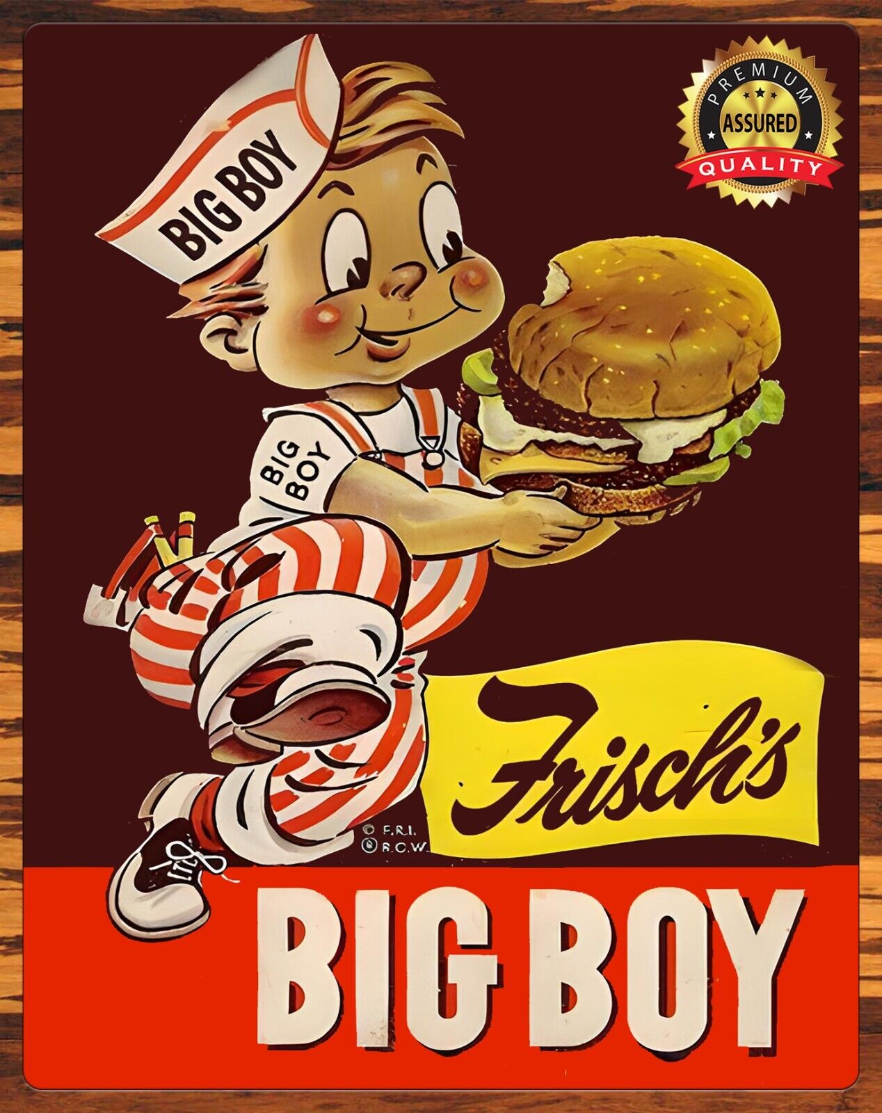 Frisch's Big Boy - Restored Vintage - Metal Sign 11 x 14