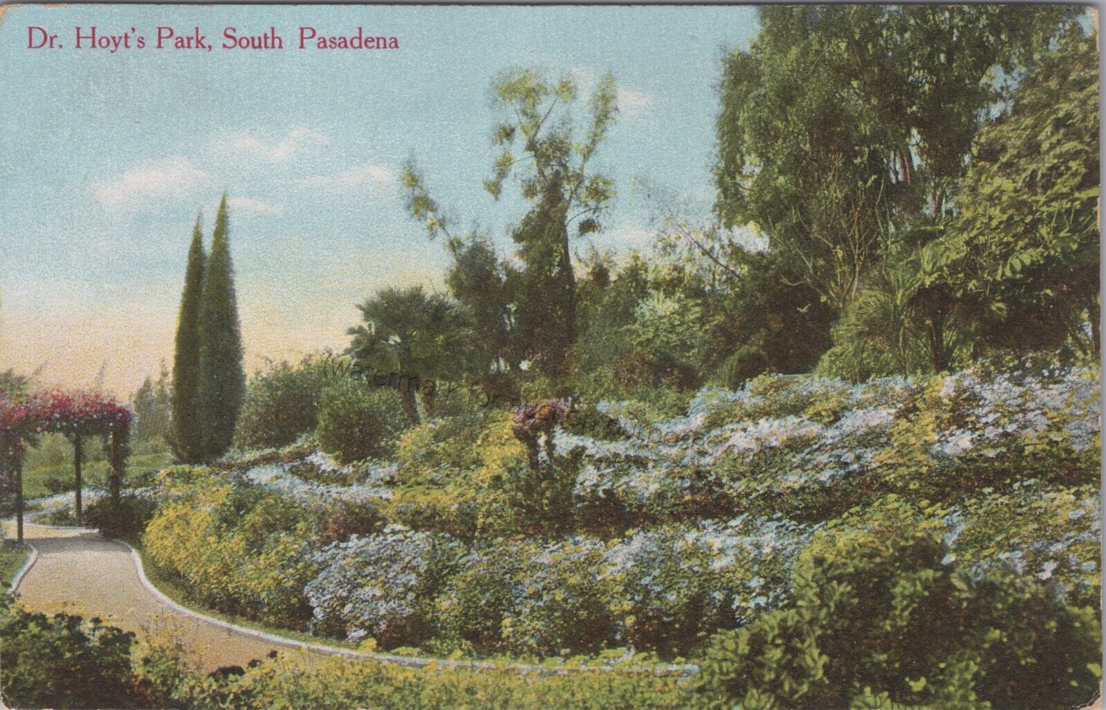 South Pasadena, CA: Dr. Hoyt\'s Park - Vintage Los Angeles California Postcard