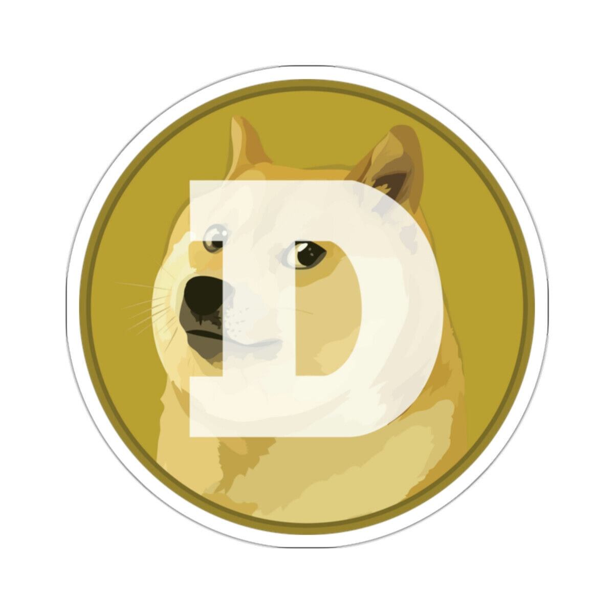 DOGECOIN DOGE (Cryptocurrency) STICKER Vinyl Die-Cut Decal