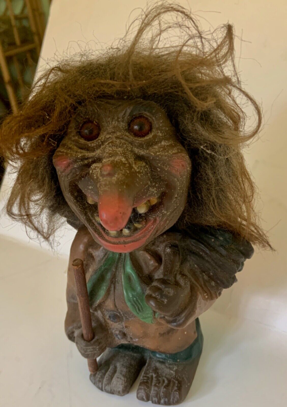 Heico Vintage Bobblehead Troll Witch 21cm Made in Germany