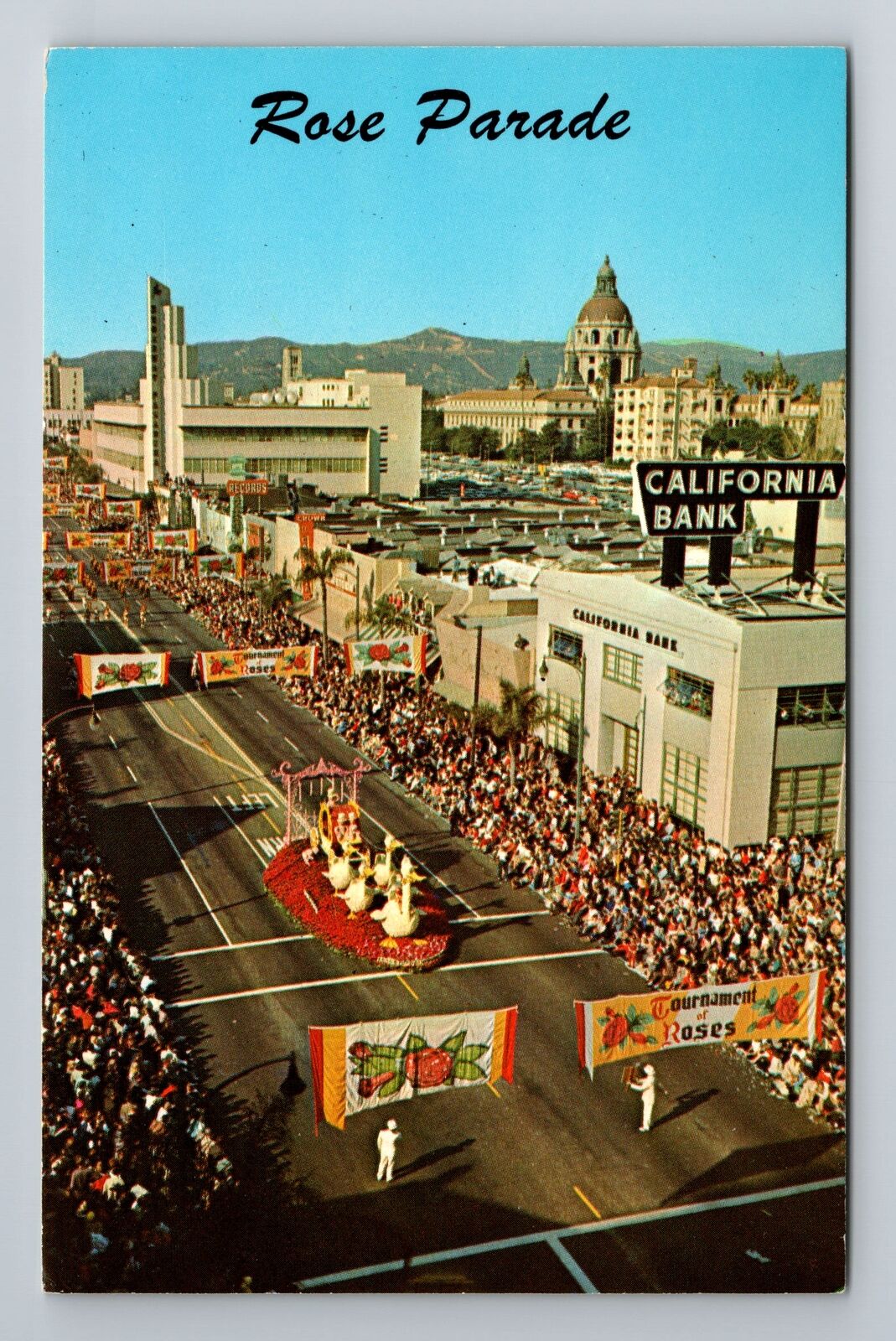 Pasadena CA-California, Rose Parade, Antique, Vintage Souvenir Postcard