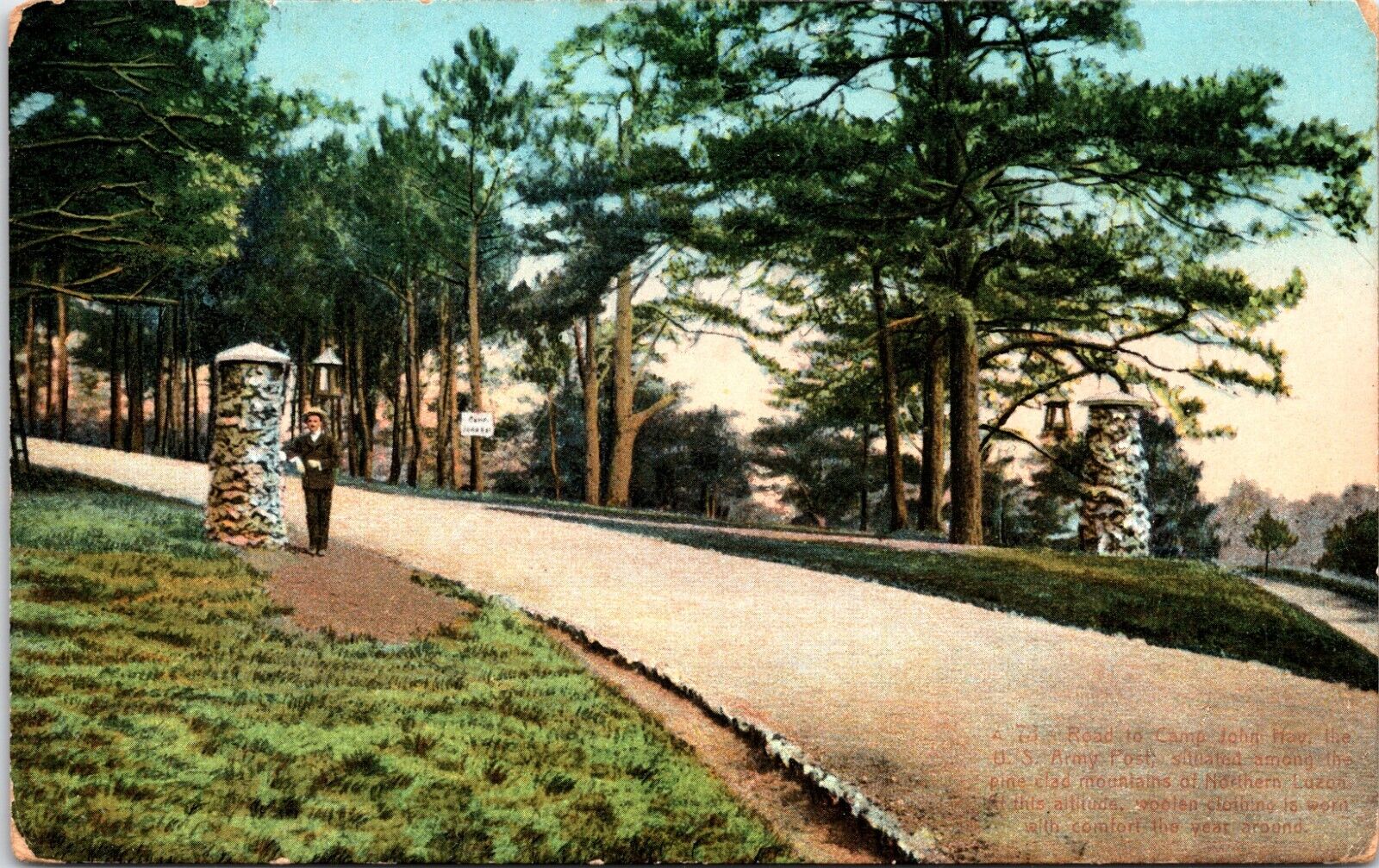 Road to Camp John Hay U.S. Army Post Baguio City Philippines Postcard
