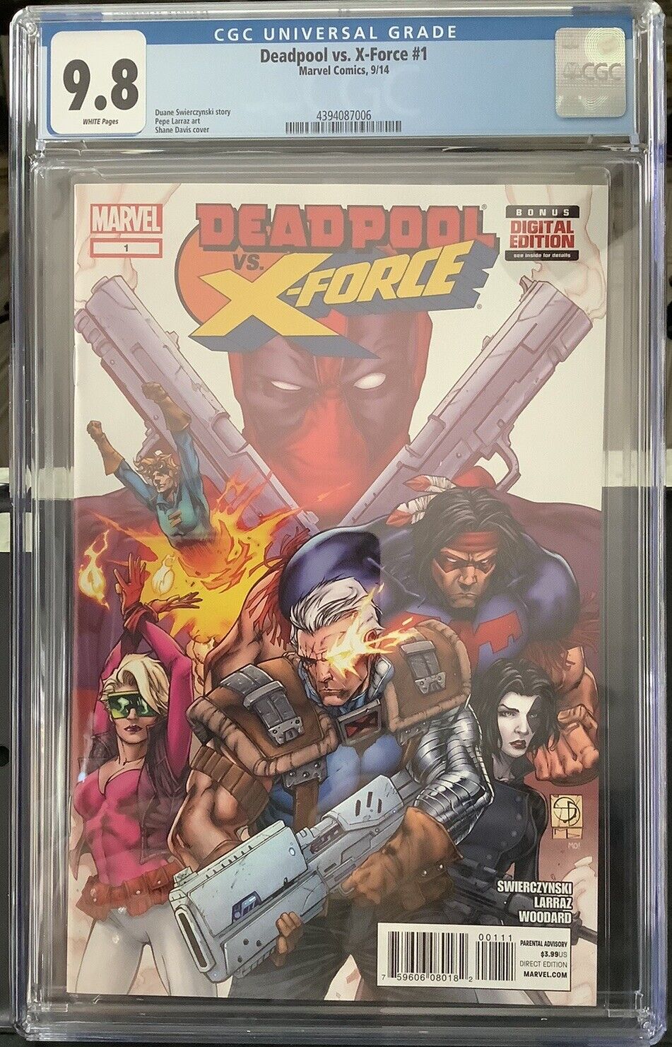Deadpool Vs. X-Force 1 CGC 9.8 Marvel 2014 Comic Book