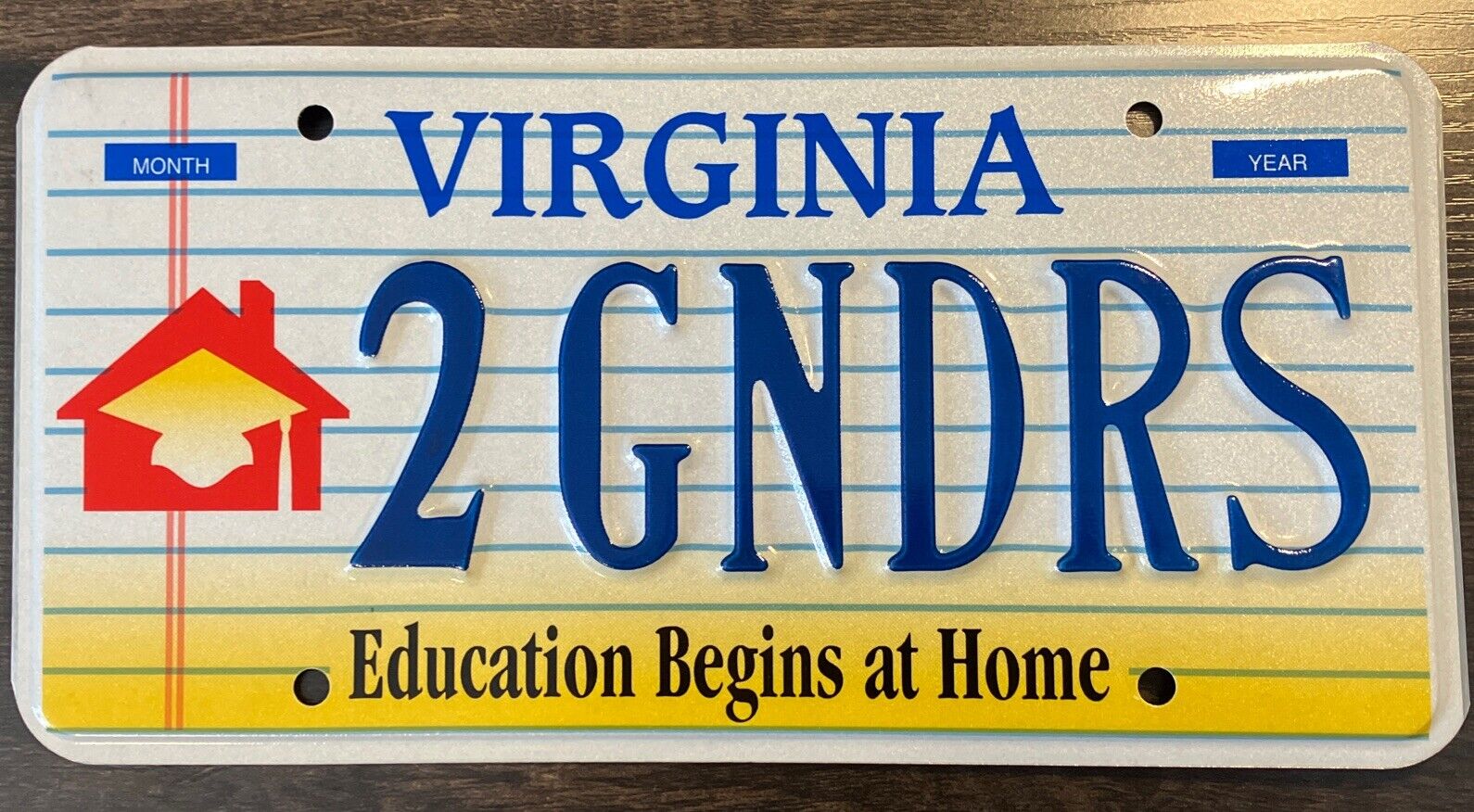 Virginia DMV Vanity Personalized License Plate Tag Va 2GNDRS  Two Genders? Sign