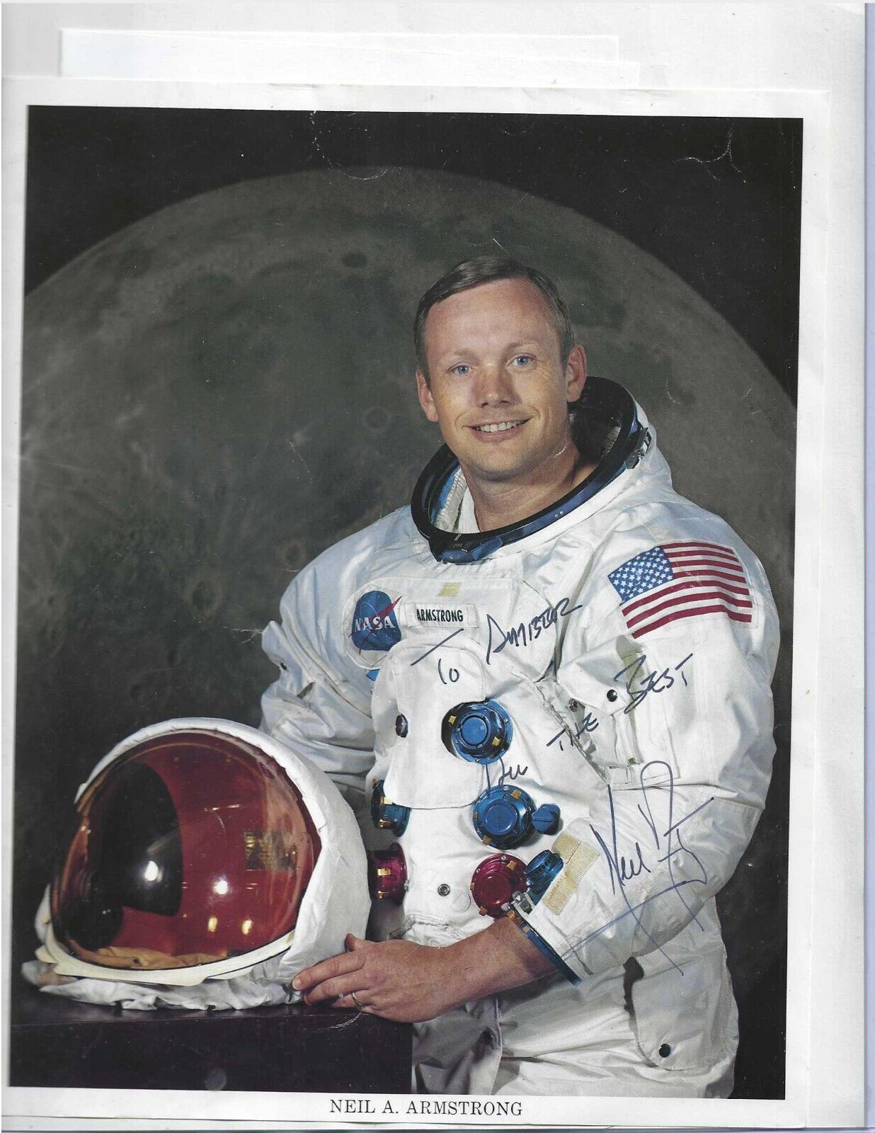 Neil Armstrong Autographed 8x10 NASA Photo USA Astronaut Man on the Moon JSA COA