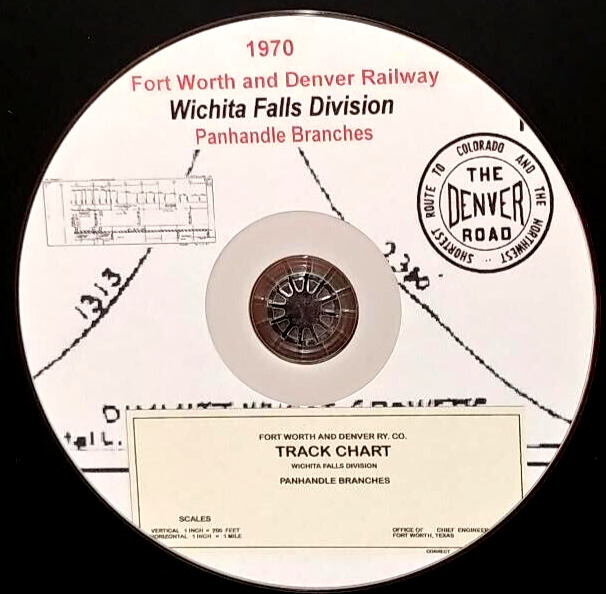Fort Worth & Denver 1970 Wichita Falls Division Panhandle Branches Track Chart