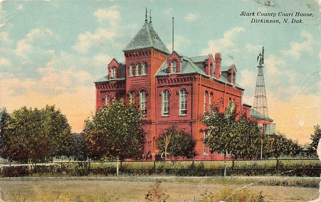 c1910 Stark County Court House Dickinson ND P515