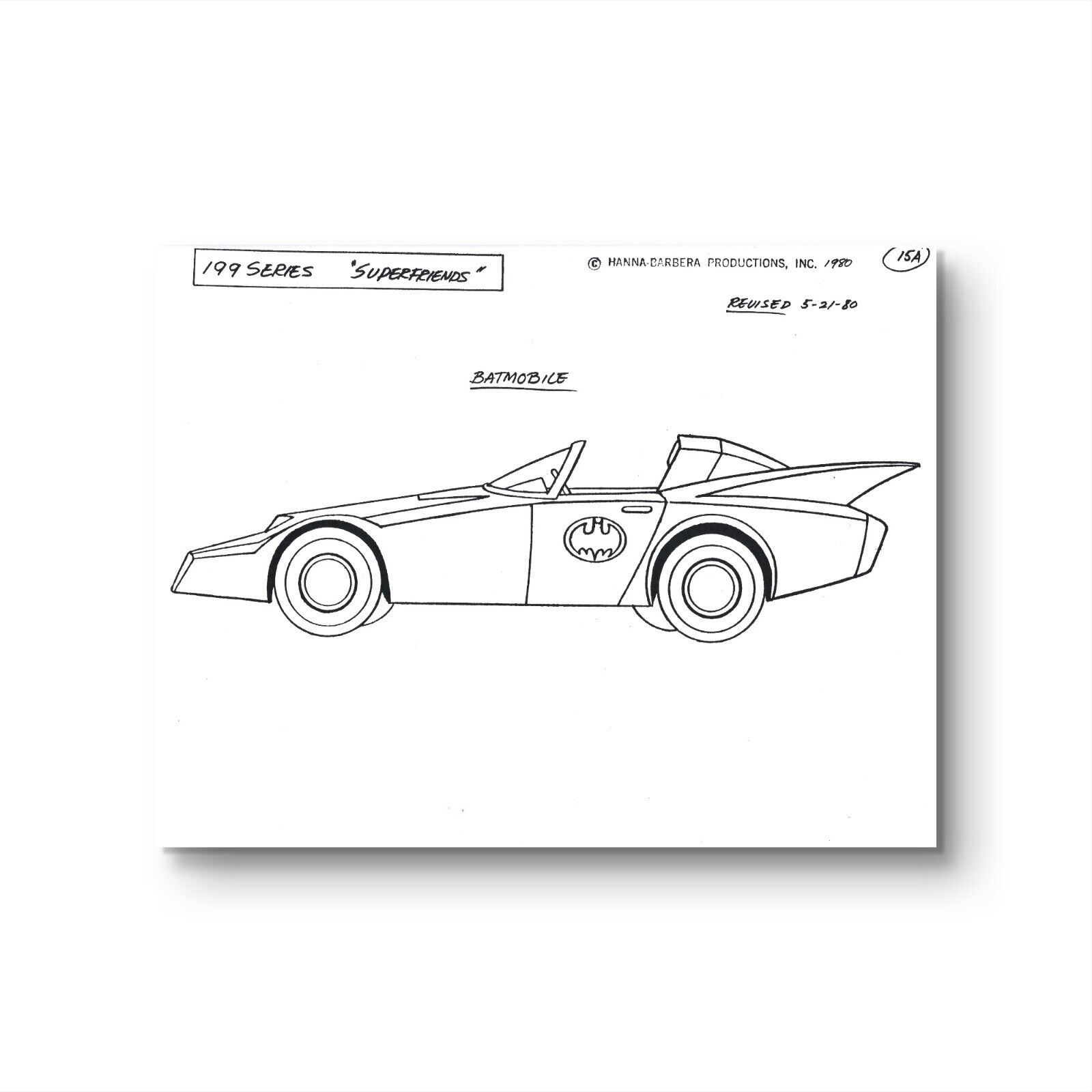 Batmobile Animation Model Sheet, SSV1056