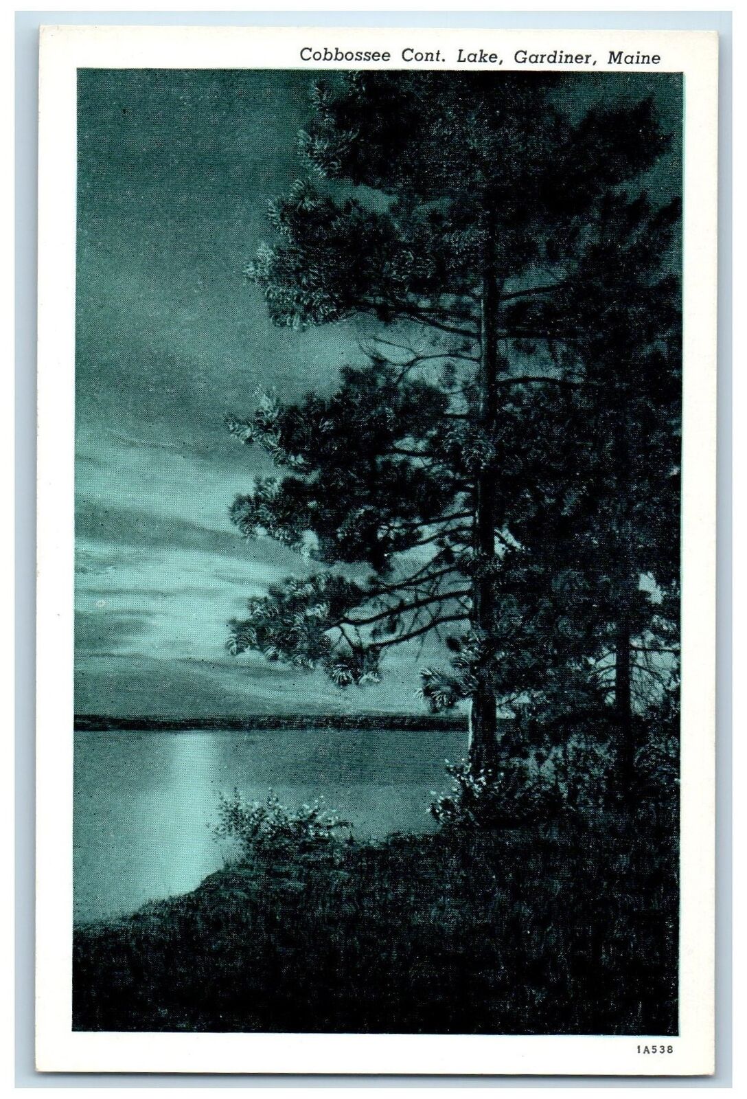 c1960s Cobbosseecontee Lake Scene Gardiner Maine ME Unposted Vintage Postcard